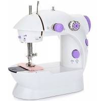 Mini Maquina De Coser Automatica Velocidad Doble Y Pedal Color Blanco