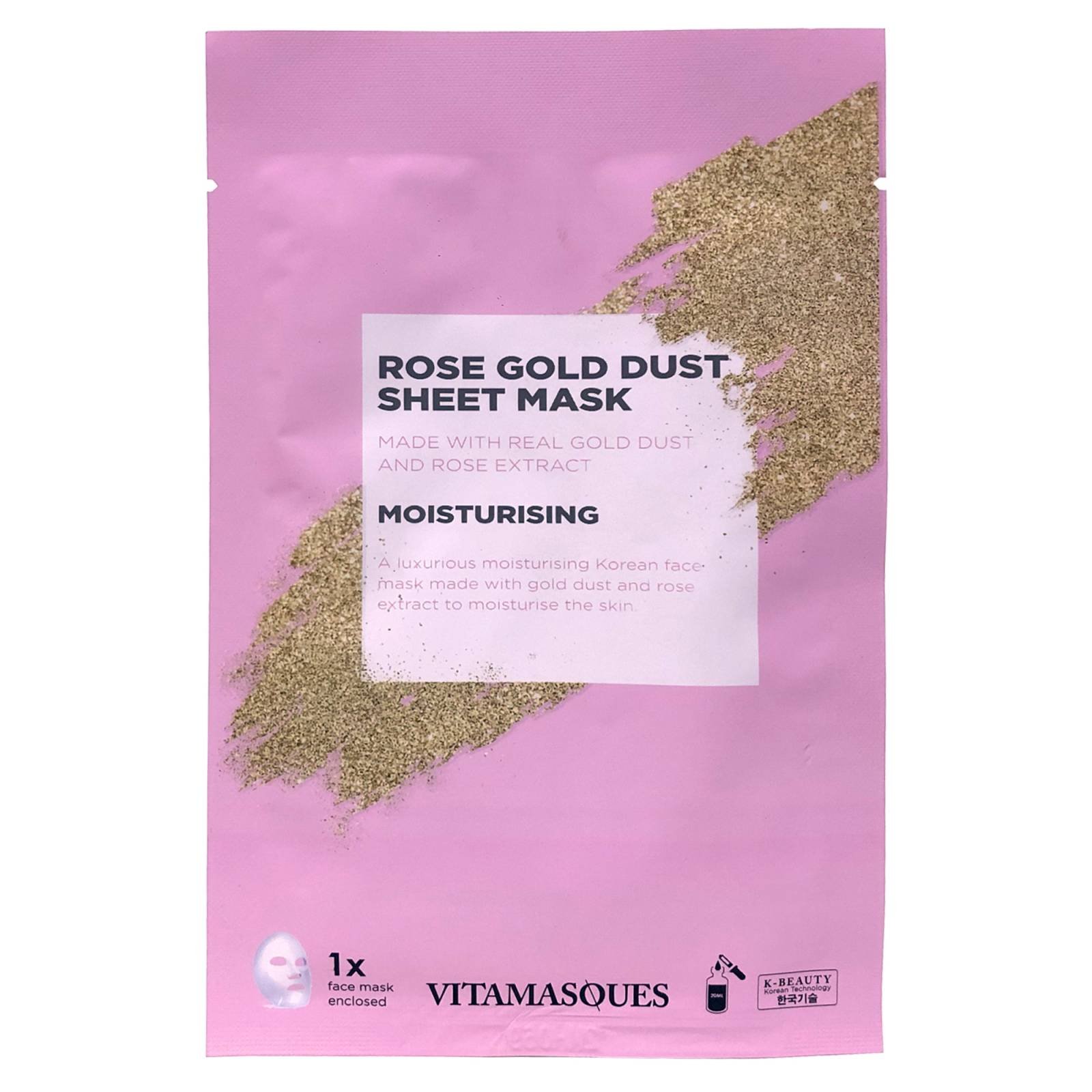 Set 4 sobres de mascarilla Oro y Rosa HUMECTA Vitamasque