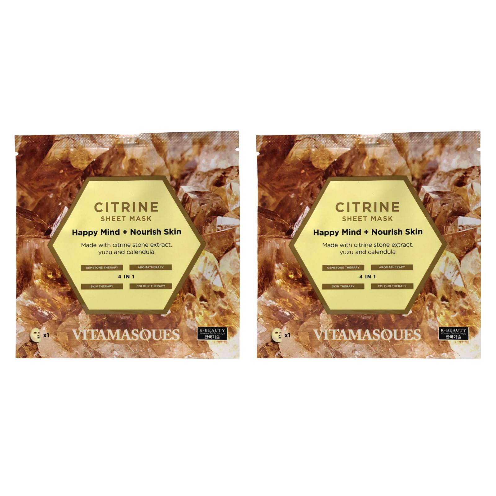 Set 2 sobres mascarilla MULTISENSORIALES de Citrine Vitamasque