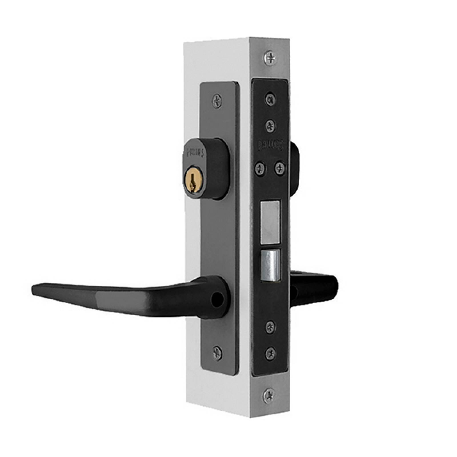 Cerradura De Embutir Para Perfiles de Aluminio Phillips 549 Negro