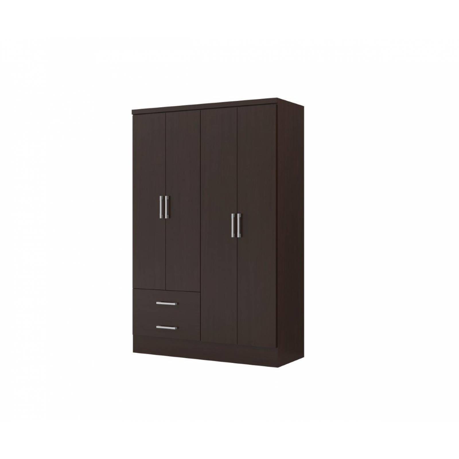 Ropero Closet Bertolini 584 4 Puertas 2 Cajones   Chocolate