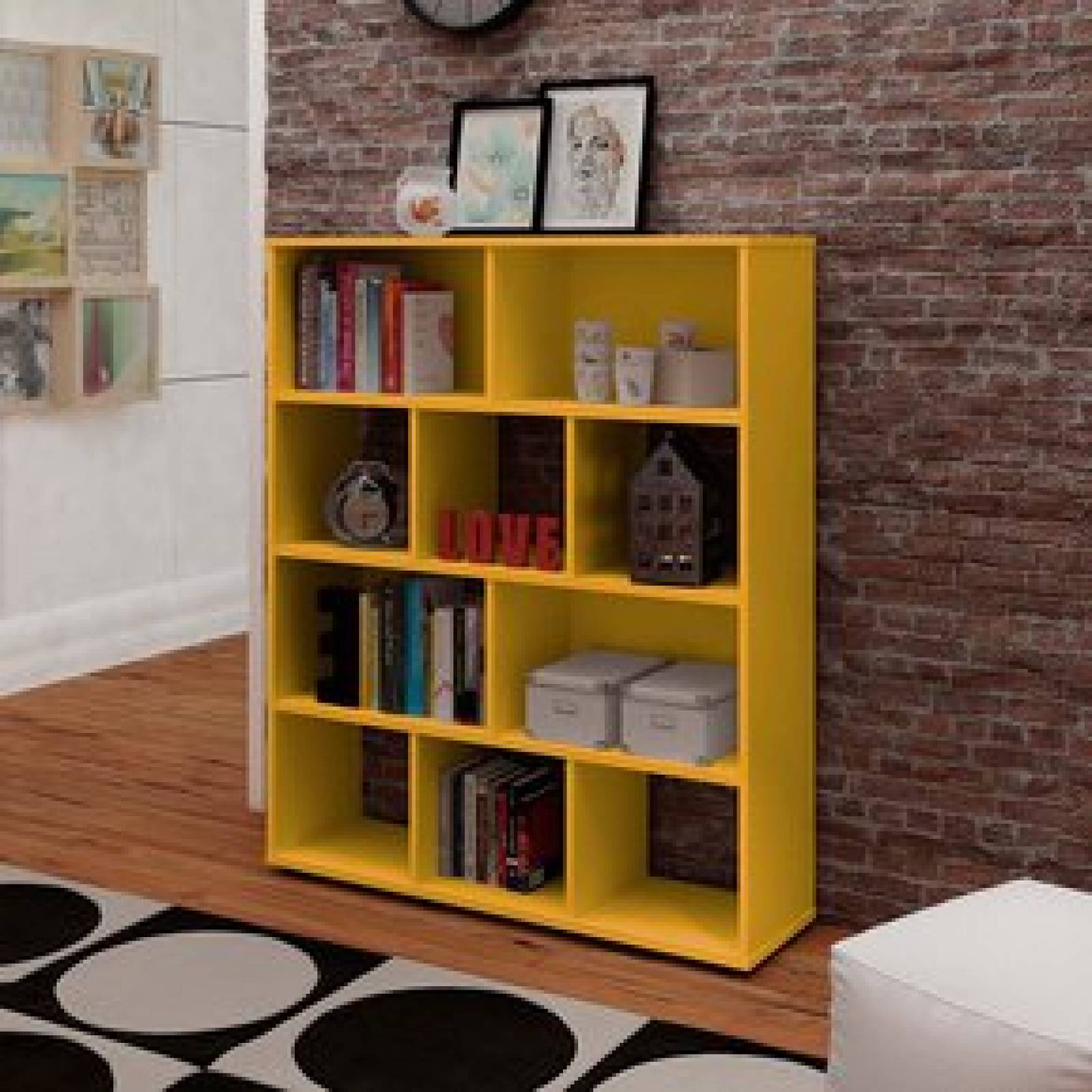 Estantería Librero BibliotecaBertolini Book Amarillo