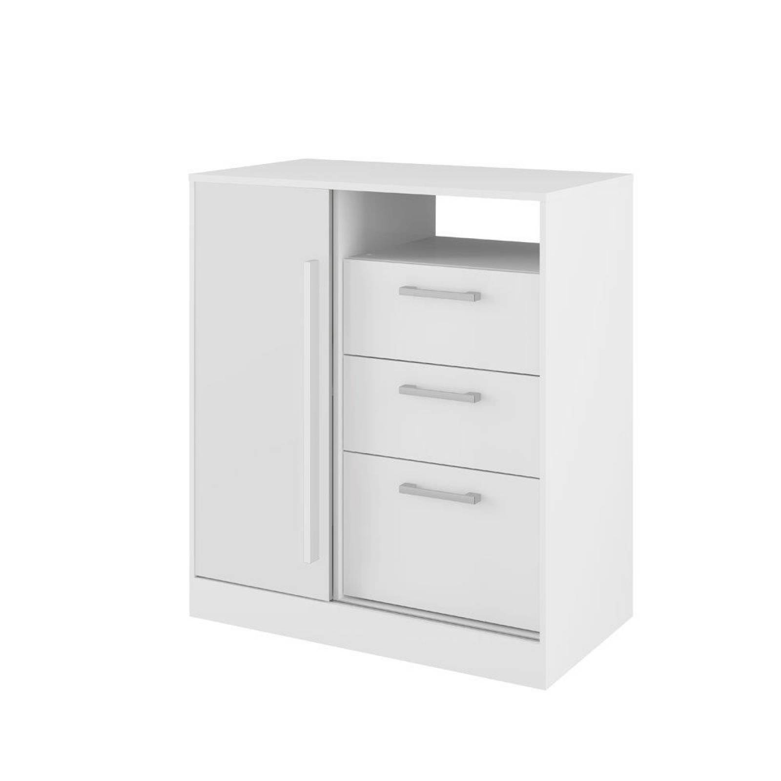 Cómoda Cajonera Zapatero Bertolini 574 1 Pta 3 Caj Blanca