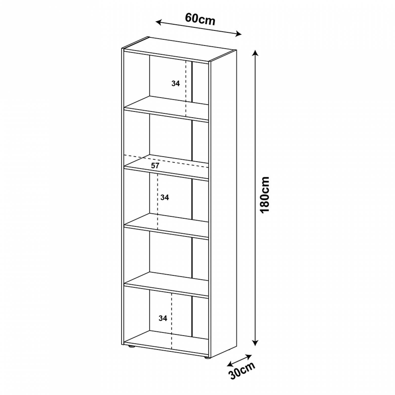 Estantería Librero Biblioteca Bertolini Multy Amarillo