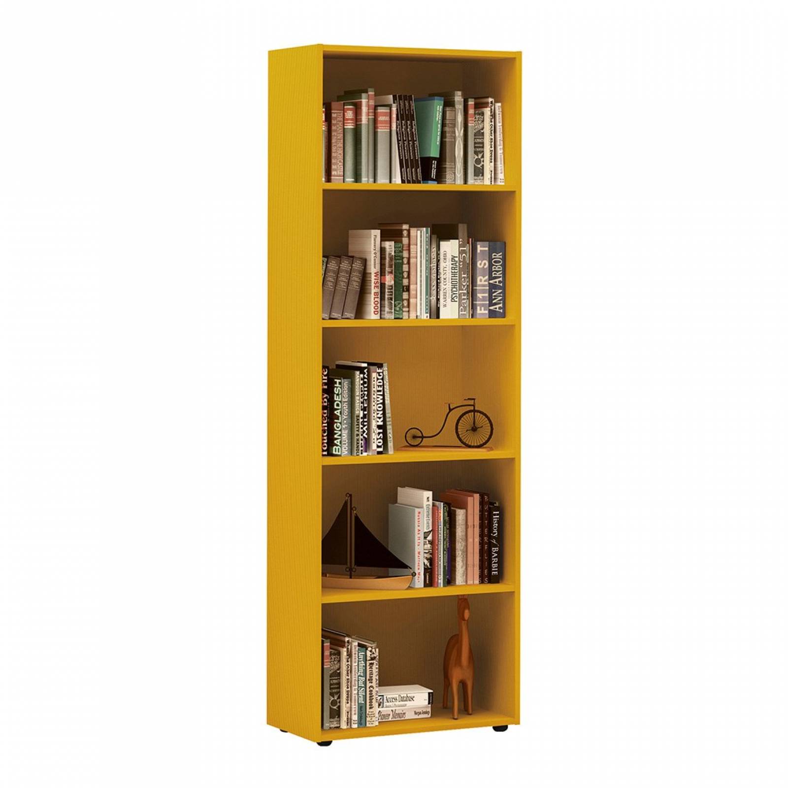 Estantería Librero Biblioteca Bertolini Multy Amarillo