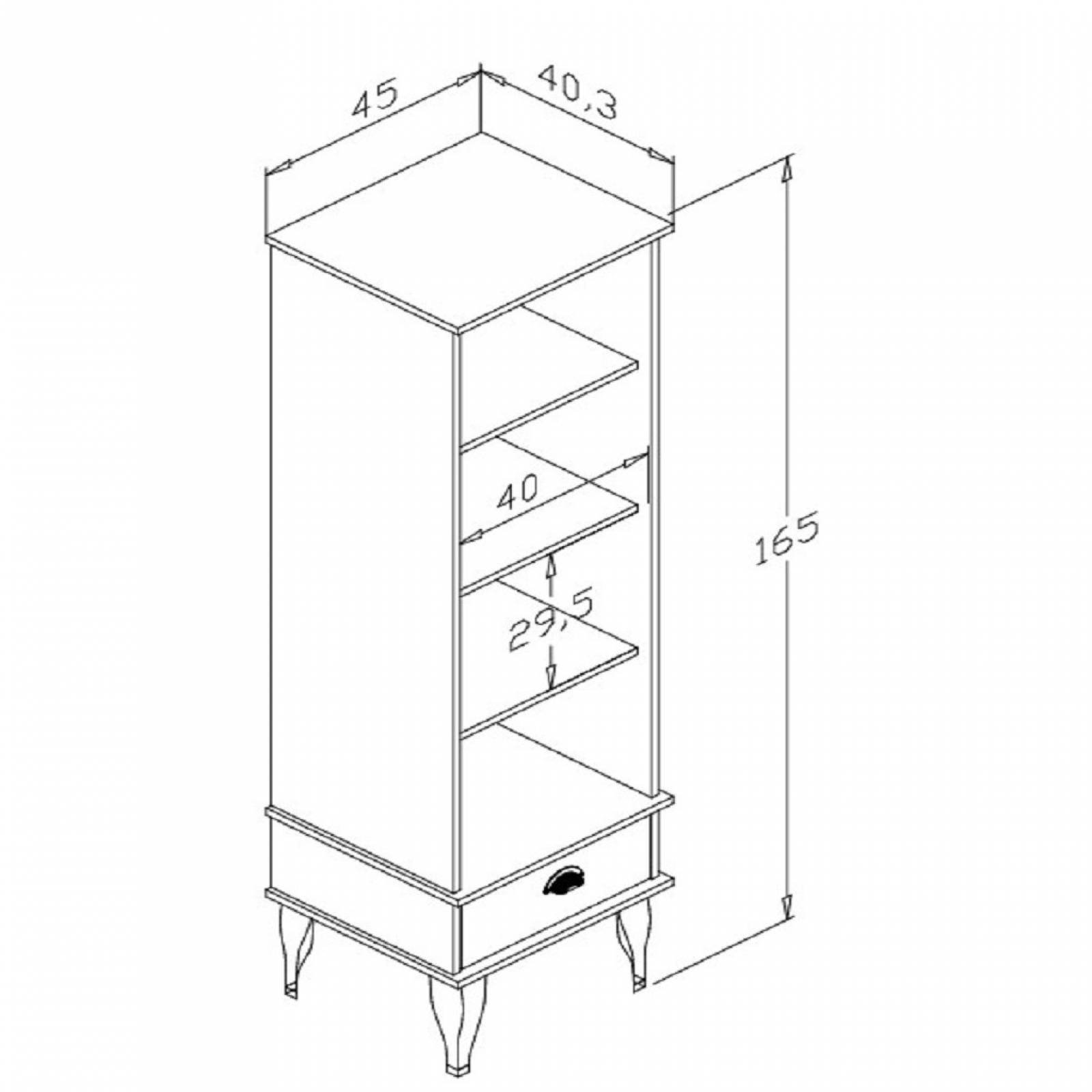 Vitrina Estantería LibreroBertolini CL 4006 Rustico