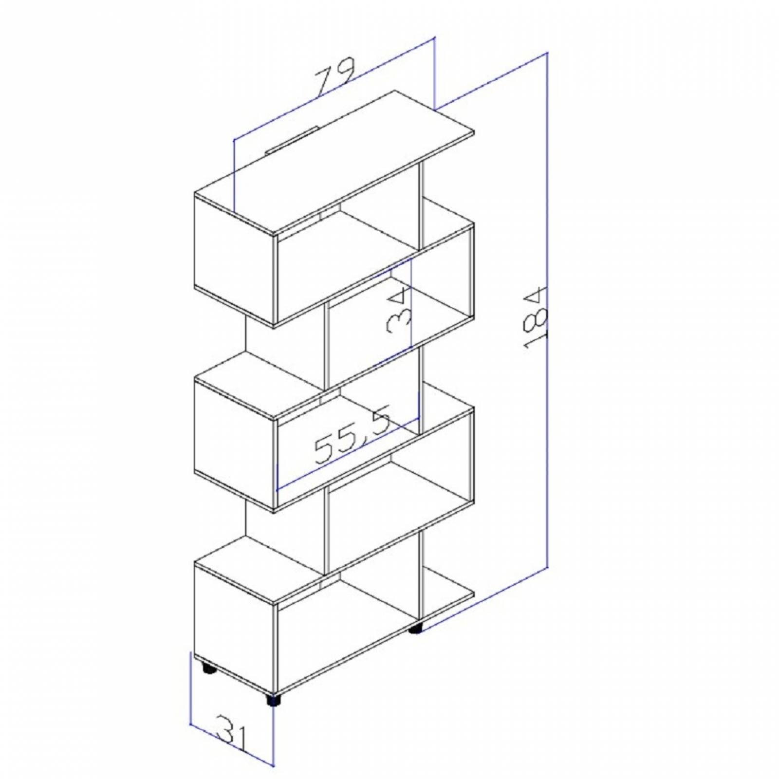 Estantería Librero Biblioteca Bertolini ESM 209 Negro