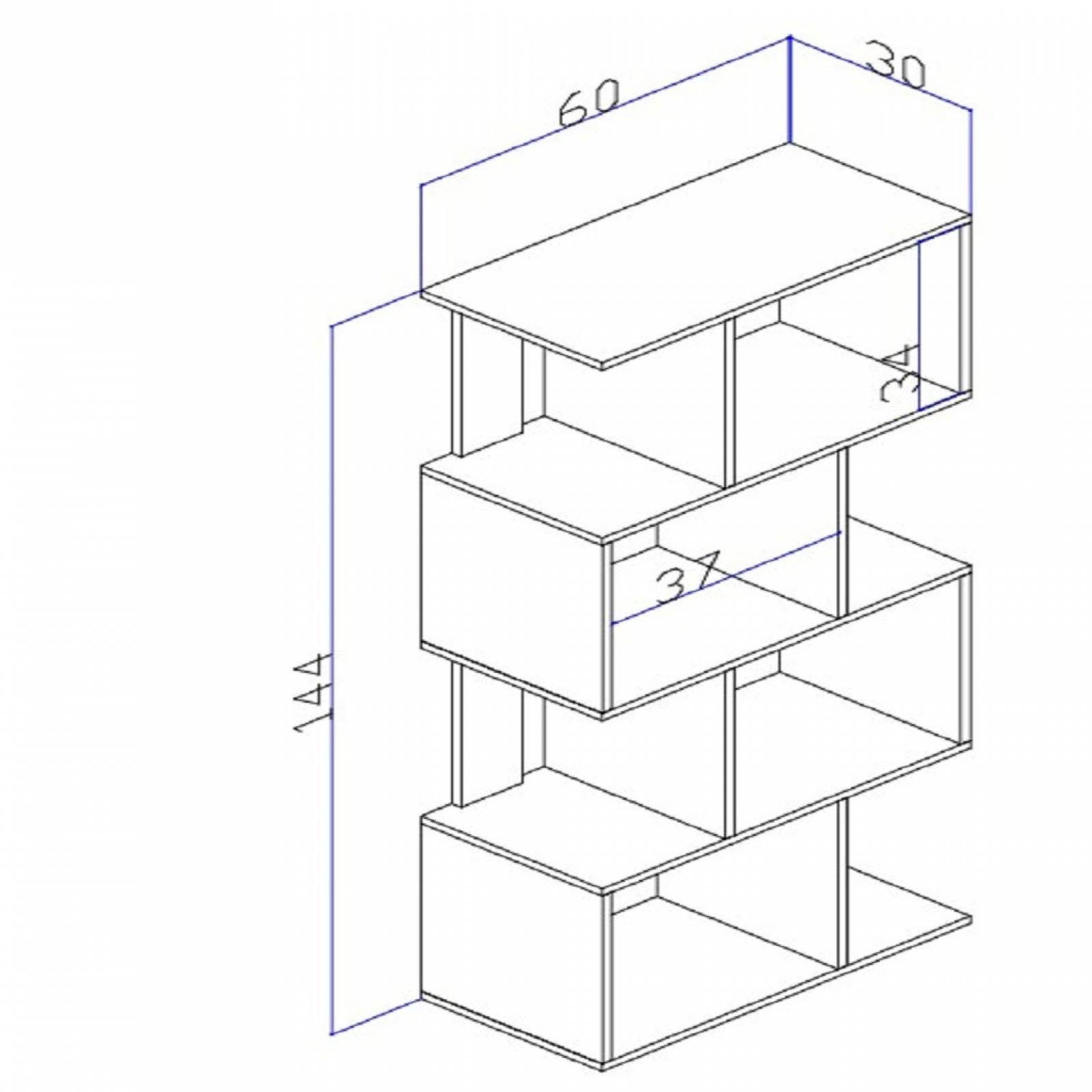 Estantería Librero Biblioteca Bertolini ESM 218 Rojo