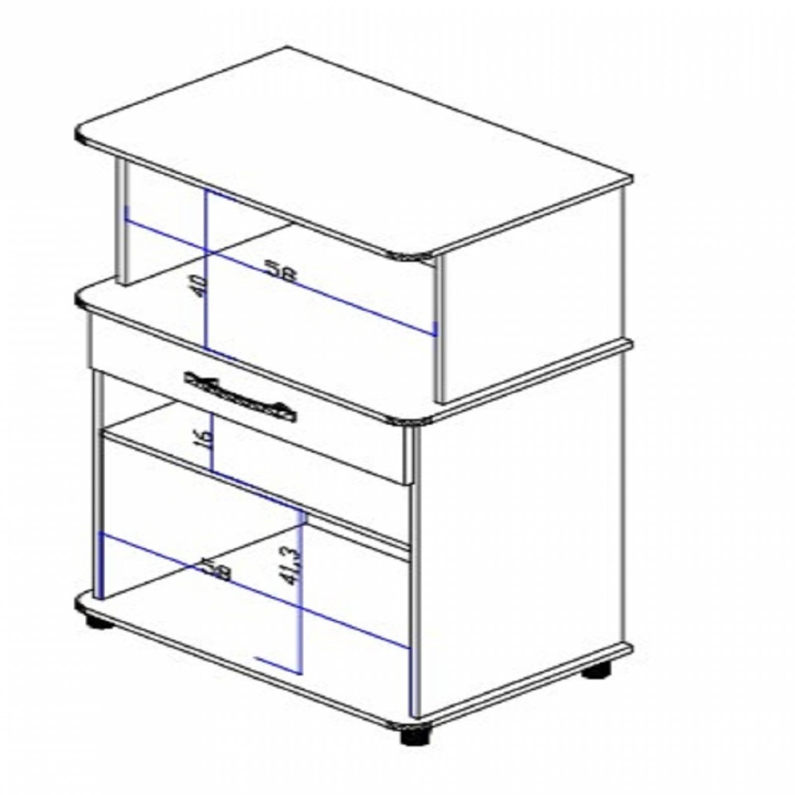 Armario Gabinete Mueble Microondas Bertolini ASM 151 Blanco