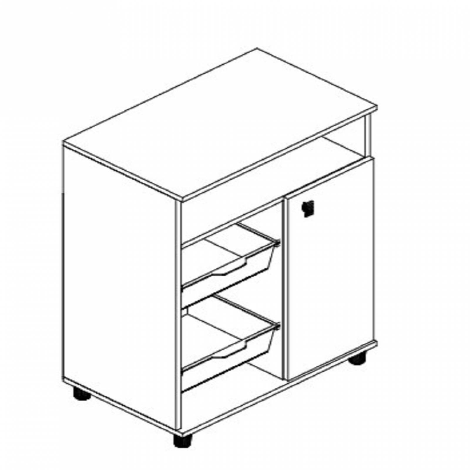 Armario Frutero Mueble Microondas Bertolini FR 2003 Blanco