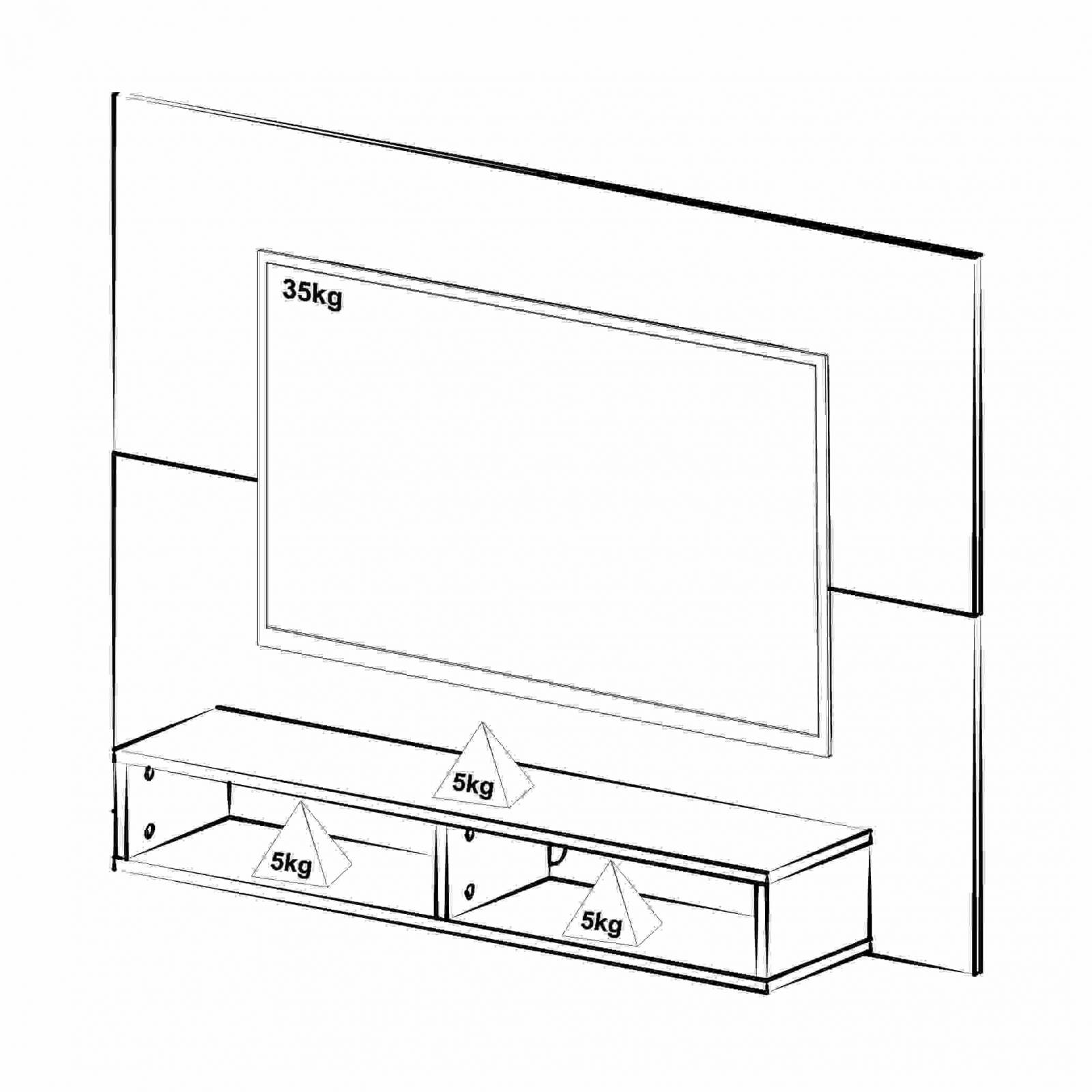 PANEL TV  BERTOLINI FLASH NEGRO PANTALLA HASTA 42 Pulg 