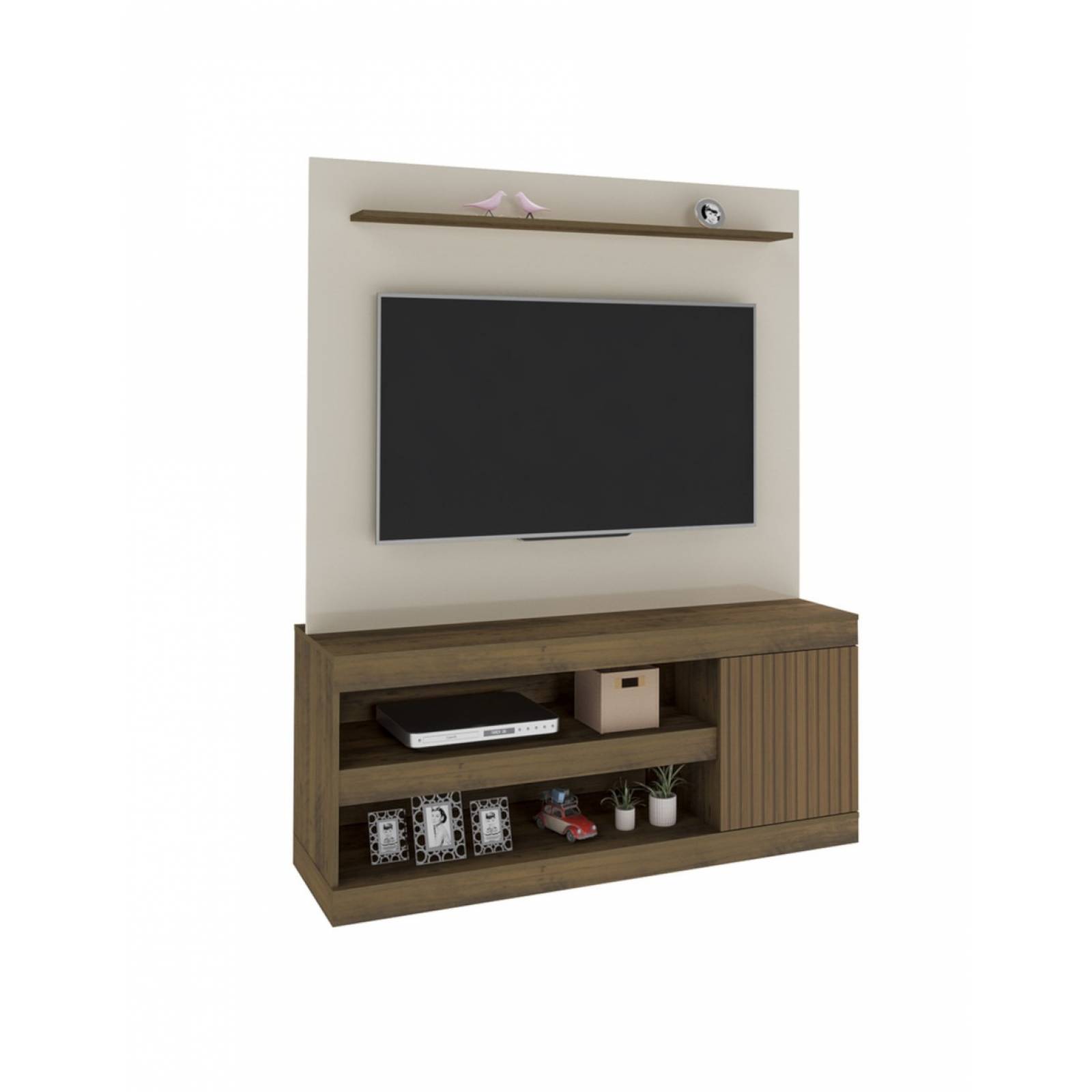 CE BERTOLINI CAPRI OFF WHITE PINO RIPADO PARA TV HASTA 60 Pulg 