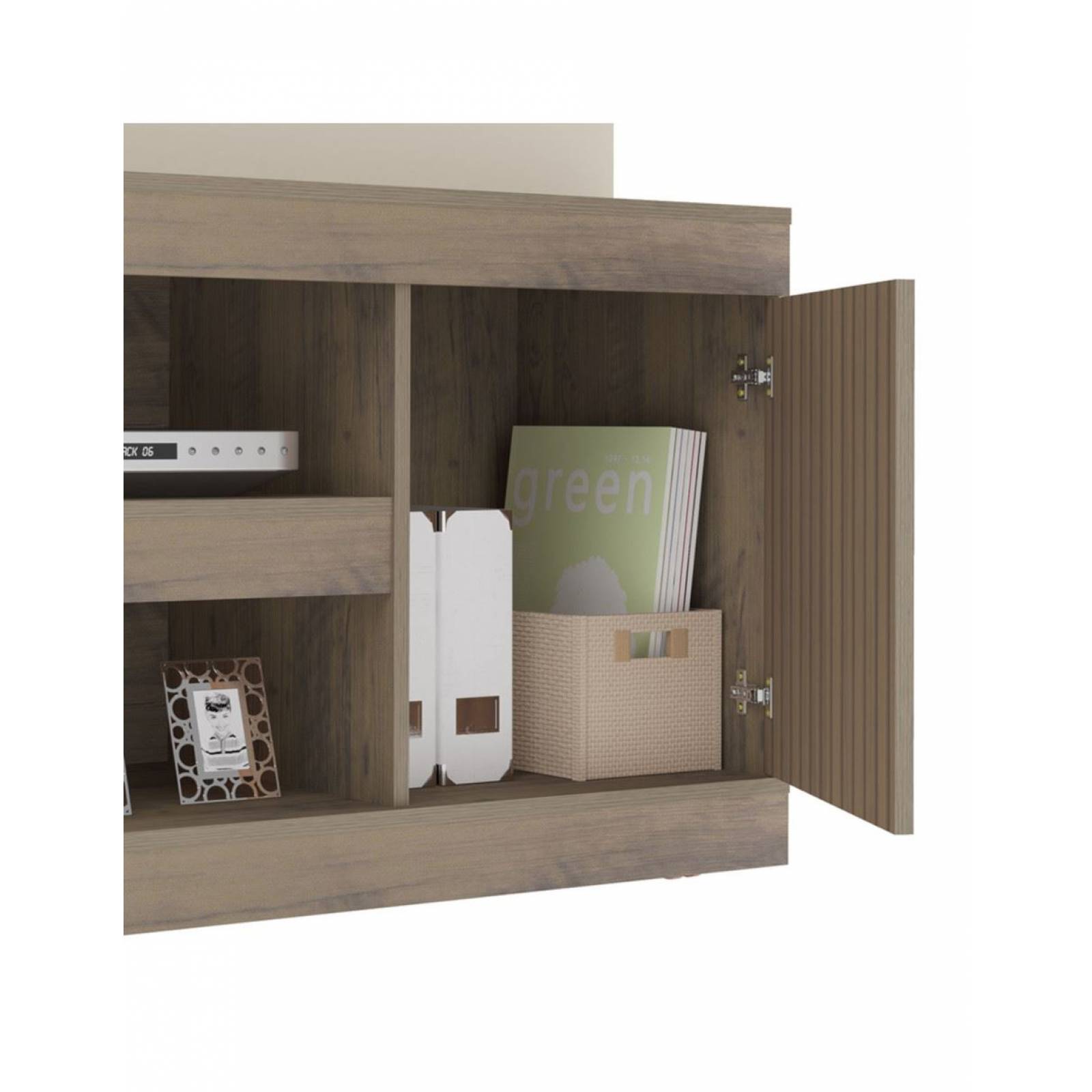 CE BERTOLINI CAPRI OFF WHITE PINO RIPADO PARA TV HASTA 60 Pulg 