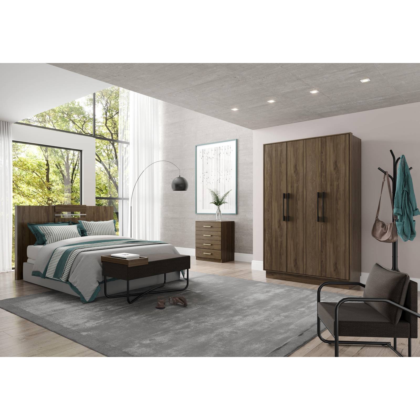 Ropero Clóset Armario Guardarropa Bertolini 1136 Legno