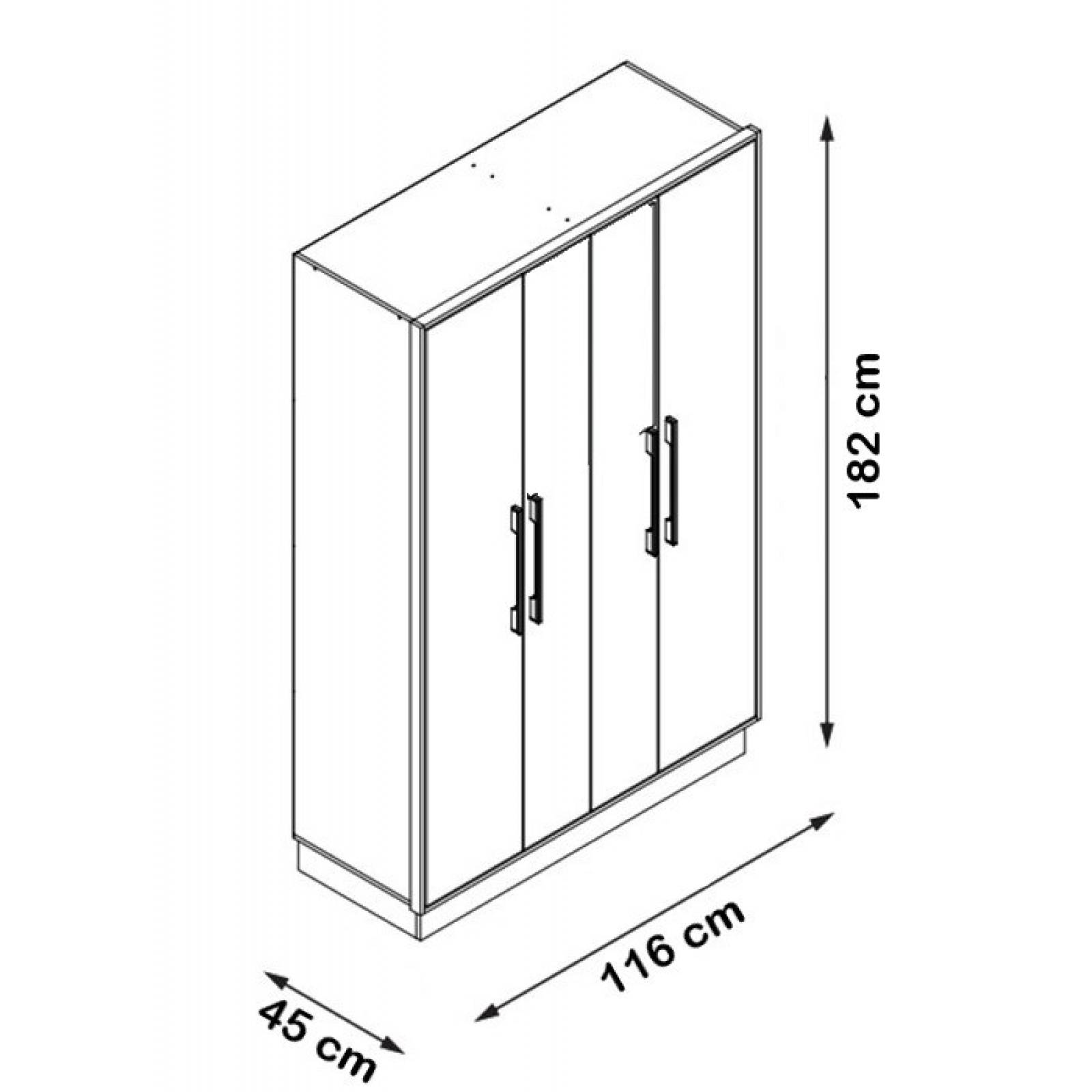 Ropero Clóset Armario Guardarropa Bertolini 1136 Legno