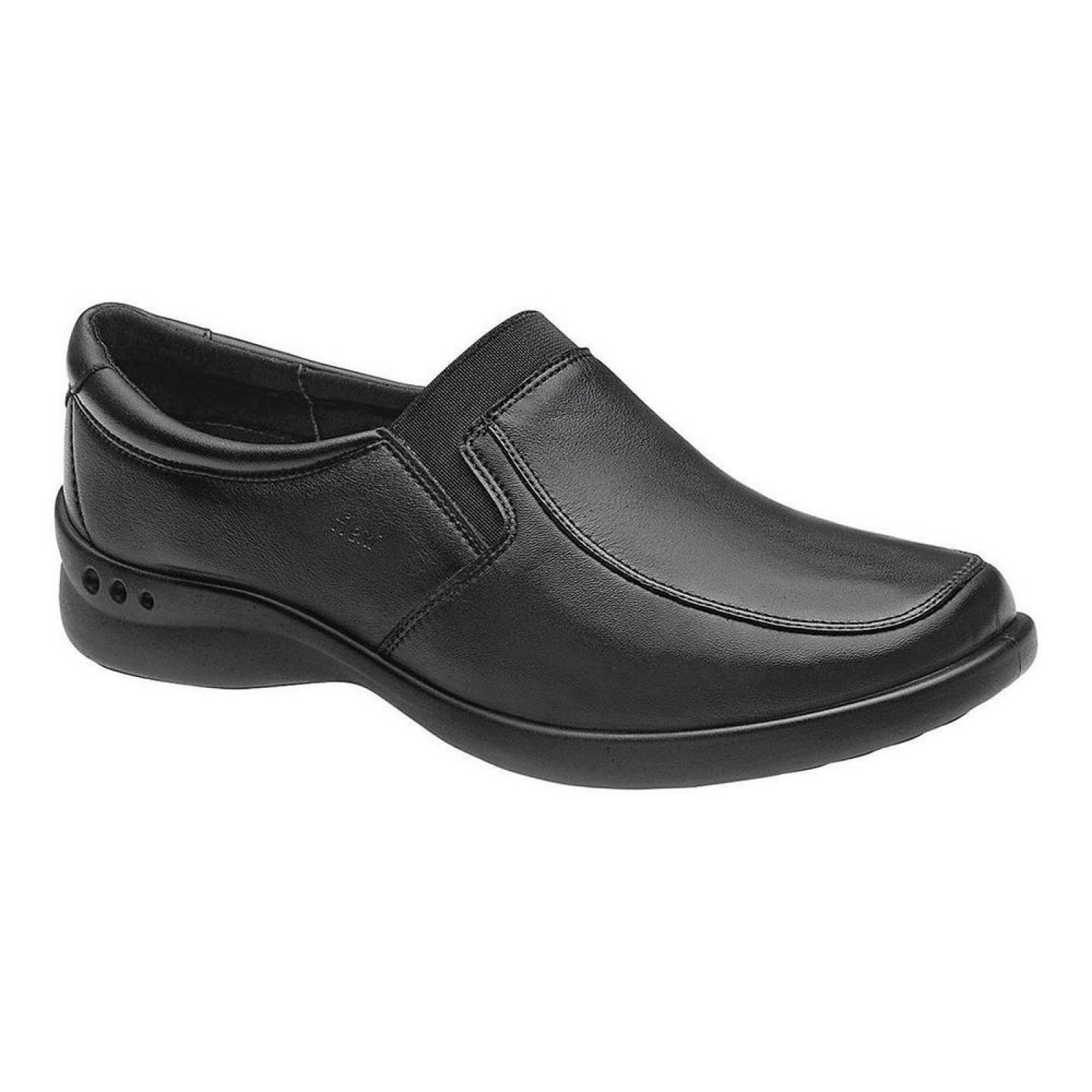 Calzado Dama Mujer Zapato Flexi Confort Piel En Negro Comodo 