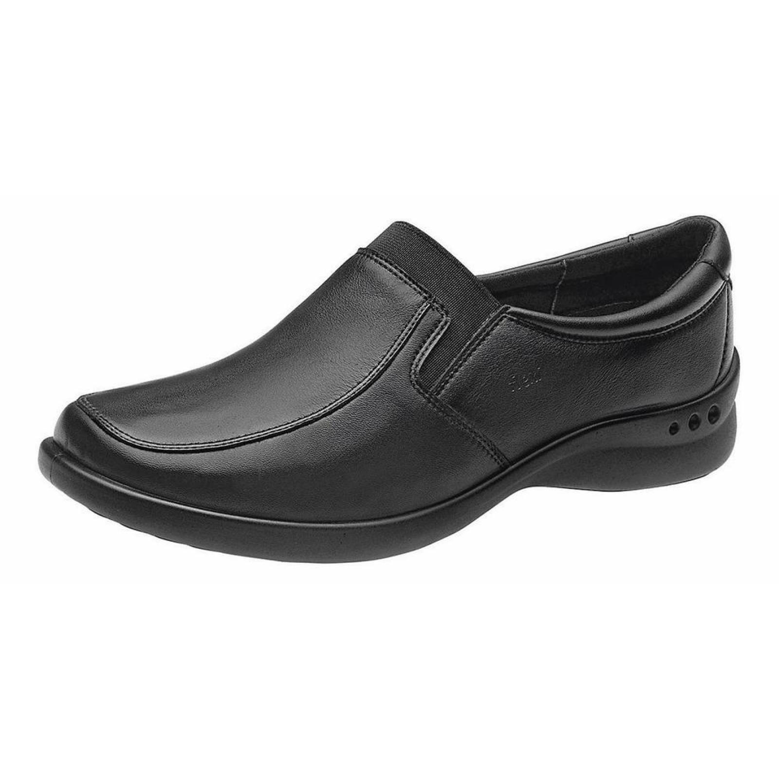 Calzado Dama Mujer Zapato Flexi Confort Piel En Negro Comodo 