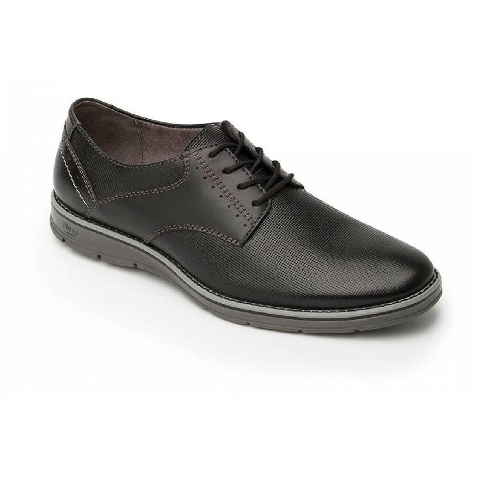 Calzado Hombre Caballero Zapato Flexi En Piel Negro Comodo