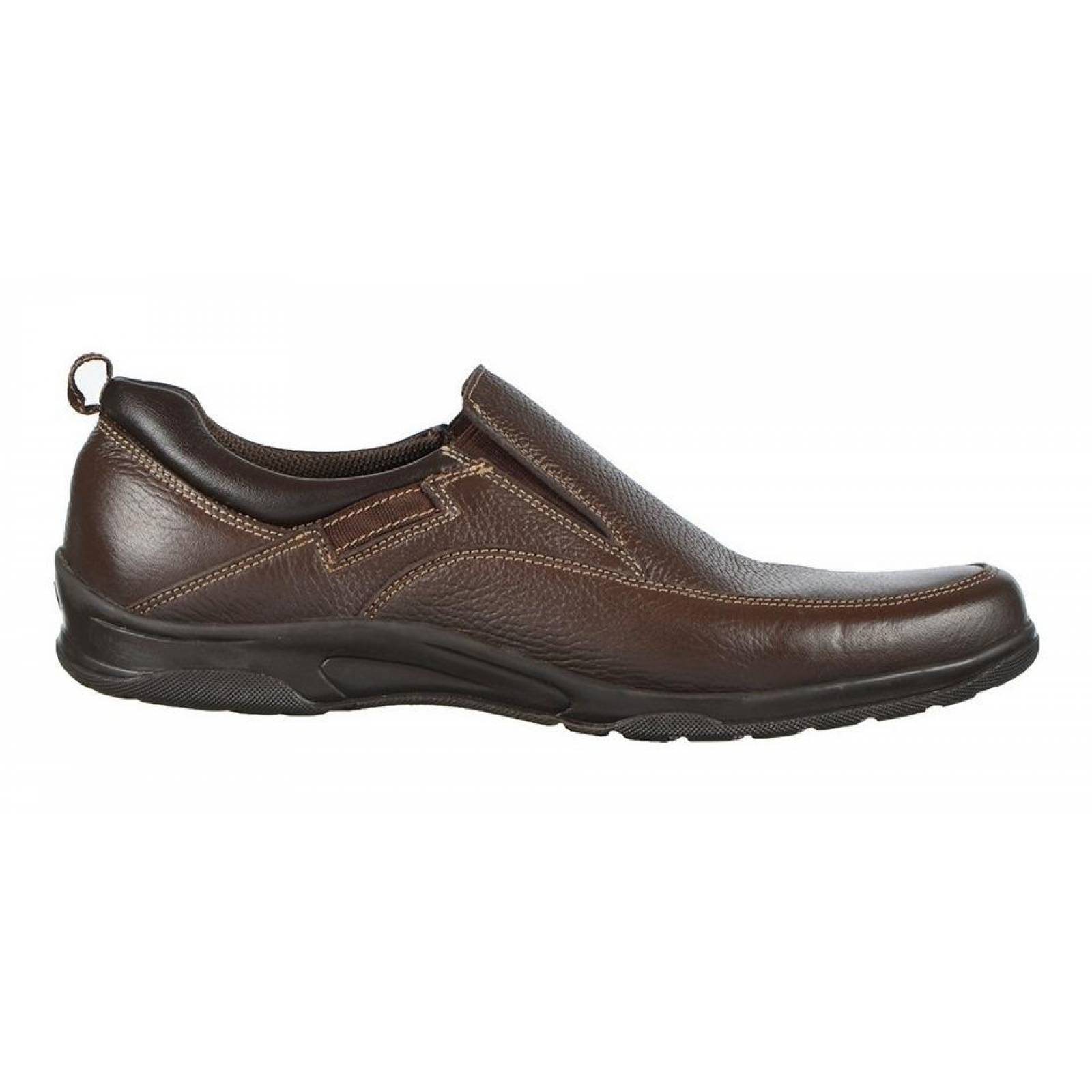 Calzado Hombre Caballero Zapato Casual Tipo Piel Cafe Comodo 