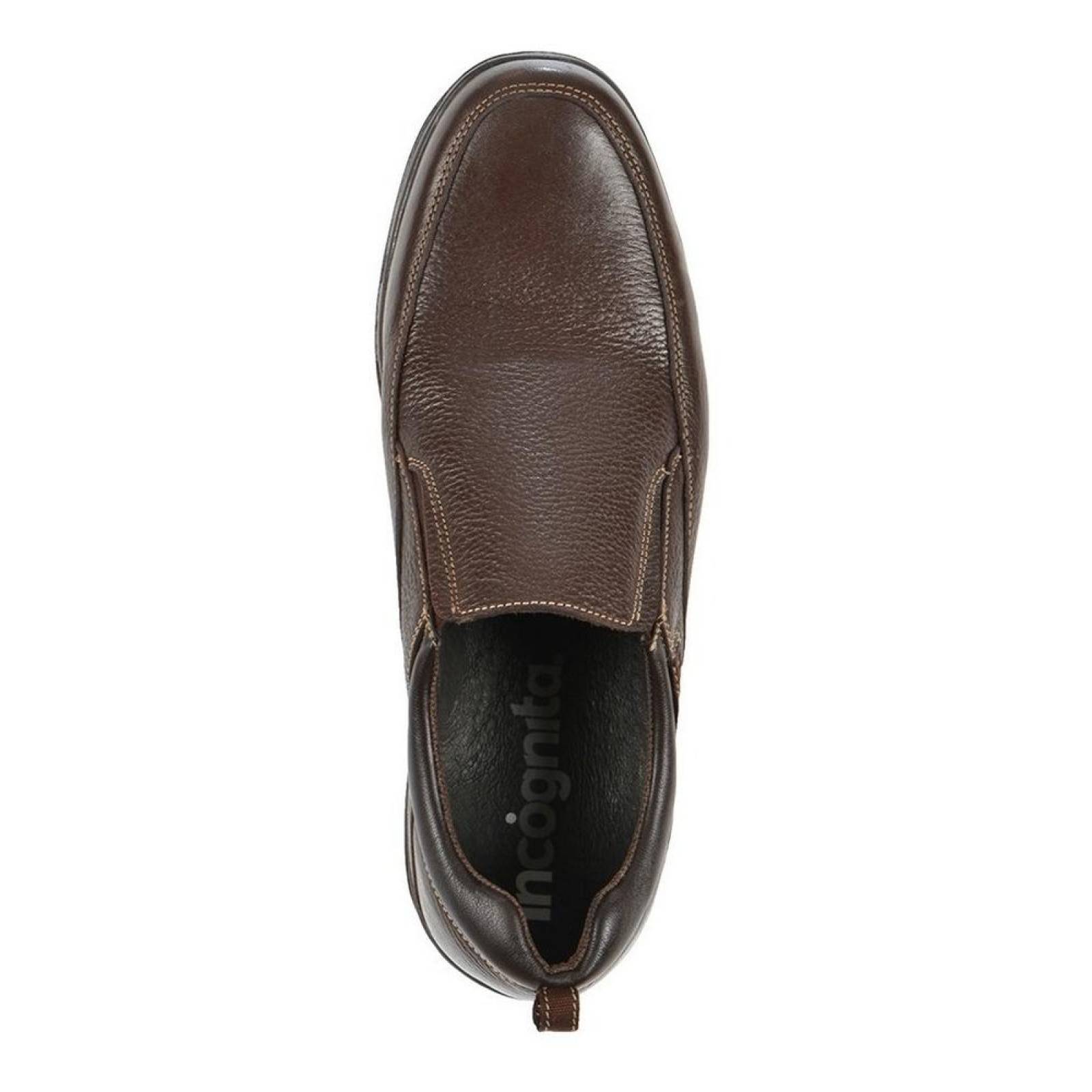 Calzado Hombre Caballero Zapato Casual Tipo Piel Cafe Comodo 