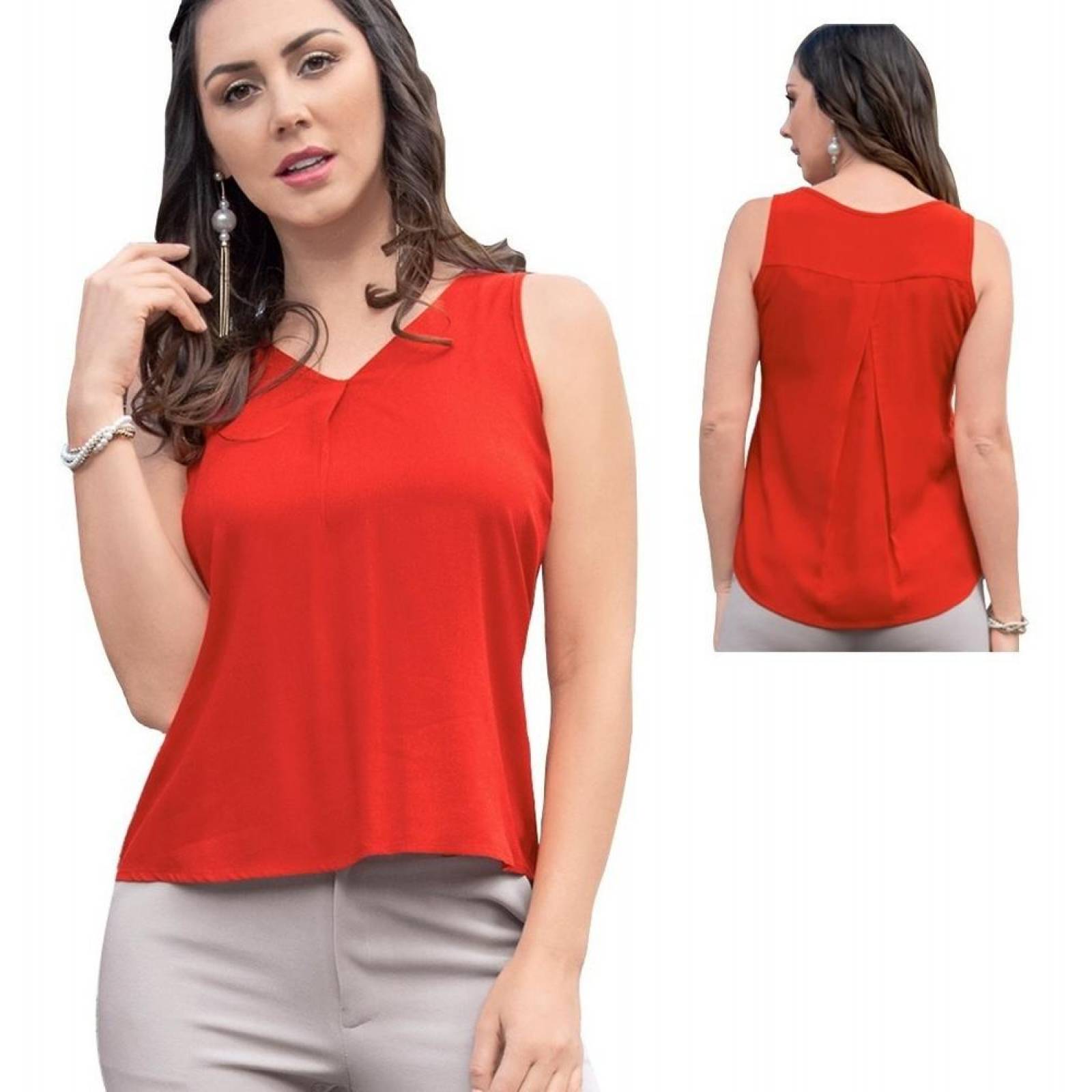 blusas de tiras en chalis