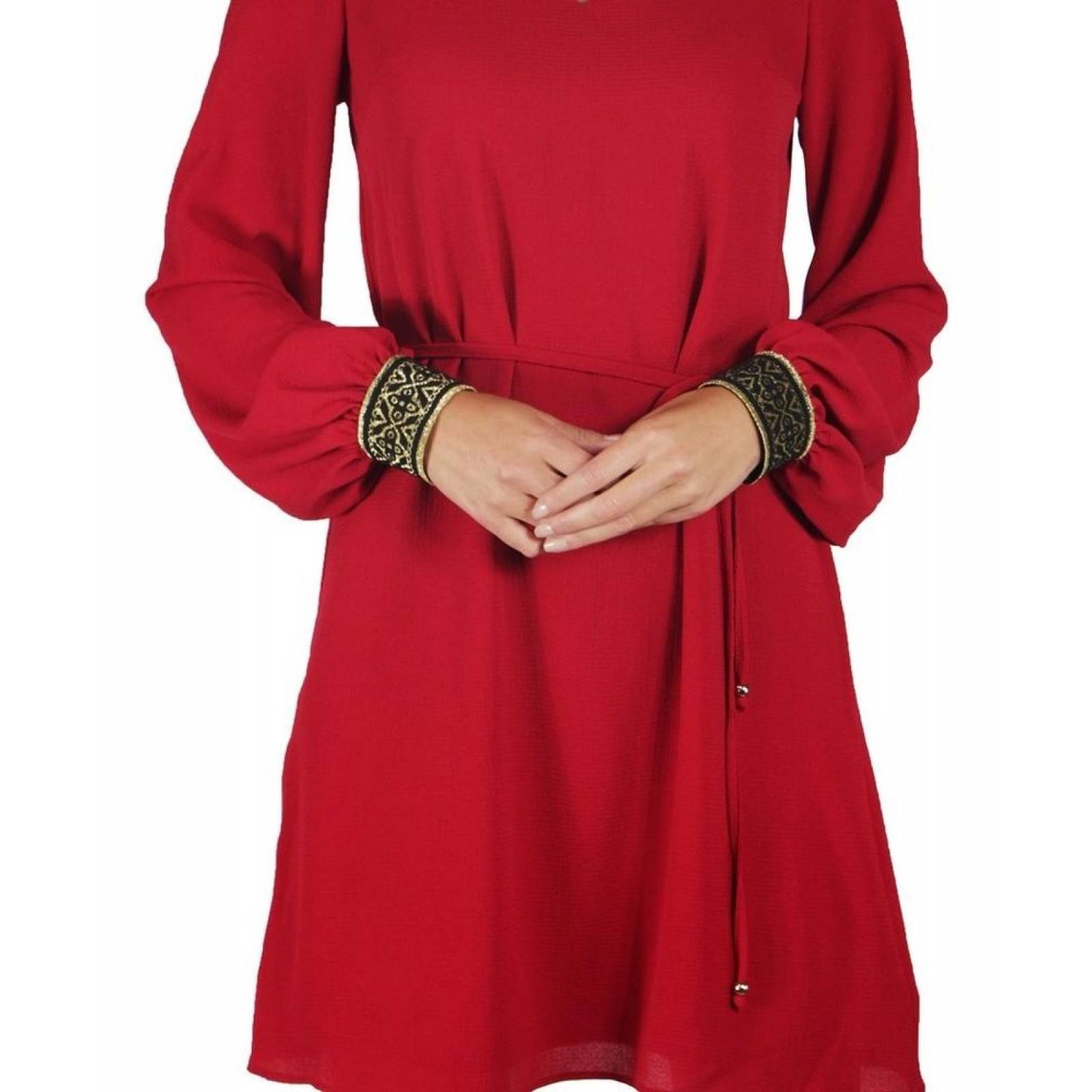 Vestido Para Mujer Formal / Eventos Manga Larga Borgoña 