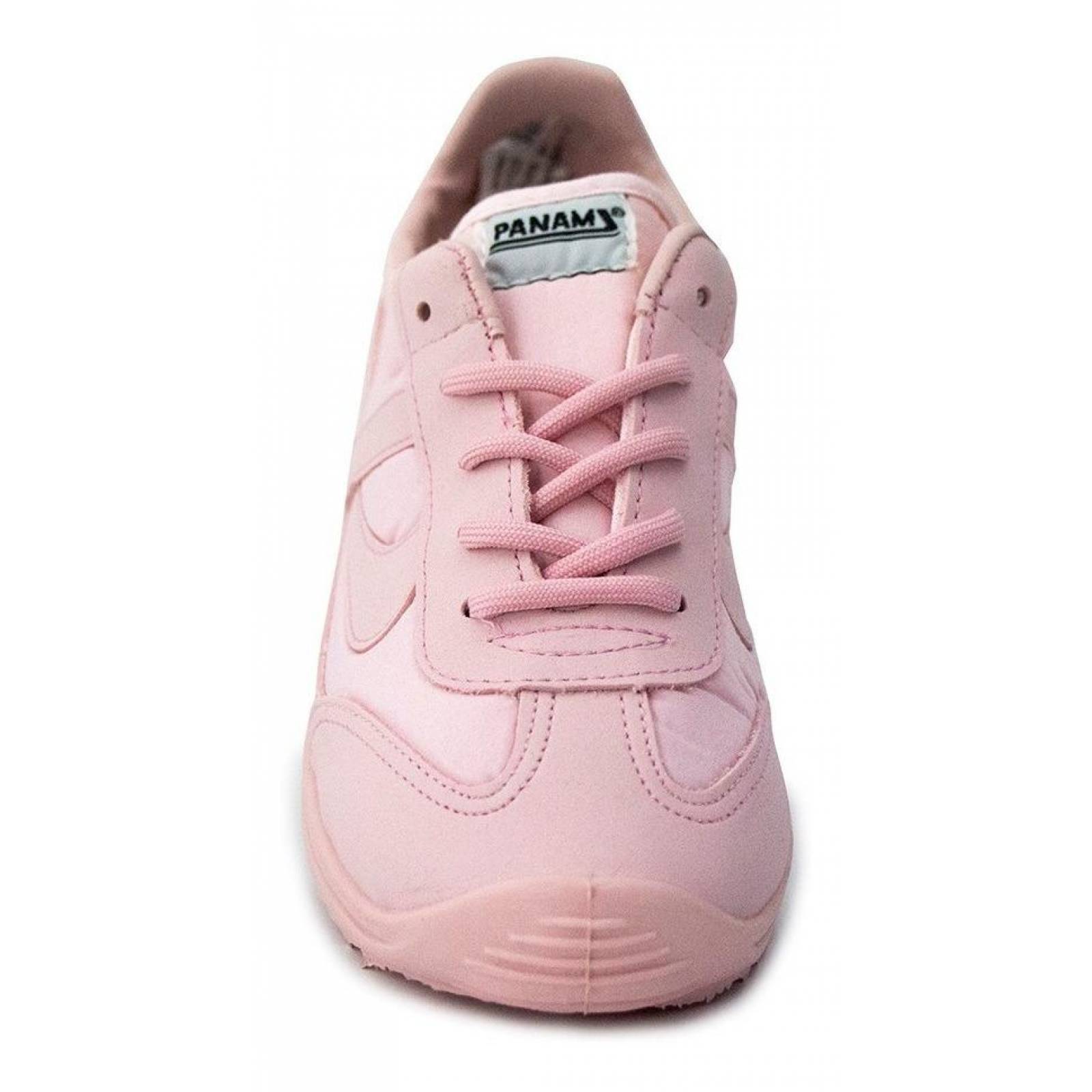 Tenis Dama Mujer Panam Clásicos Textil Rosa Casuales Cómodo 