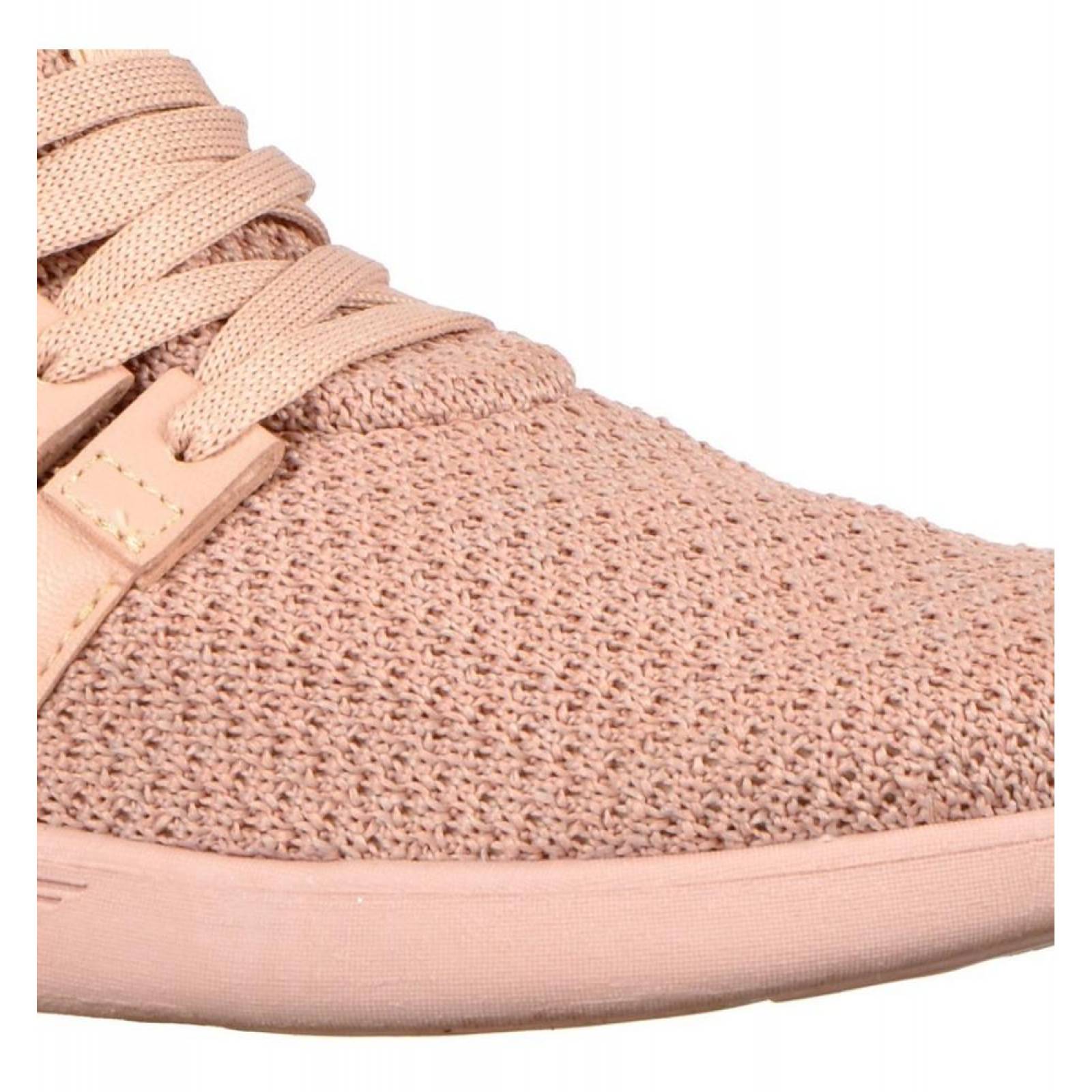Calzado Tenis Casual Dama Mujer Tejido Textil Rosa Comodo