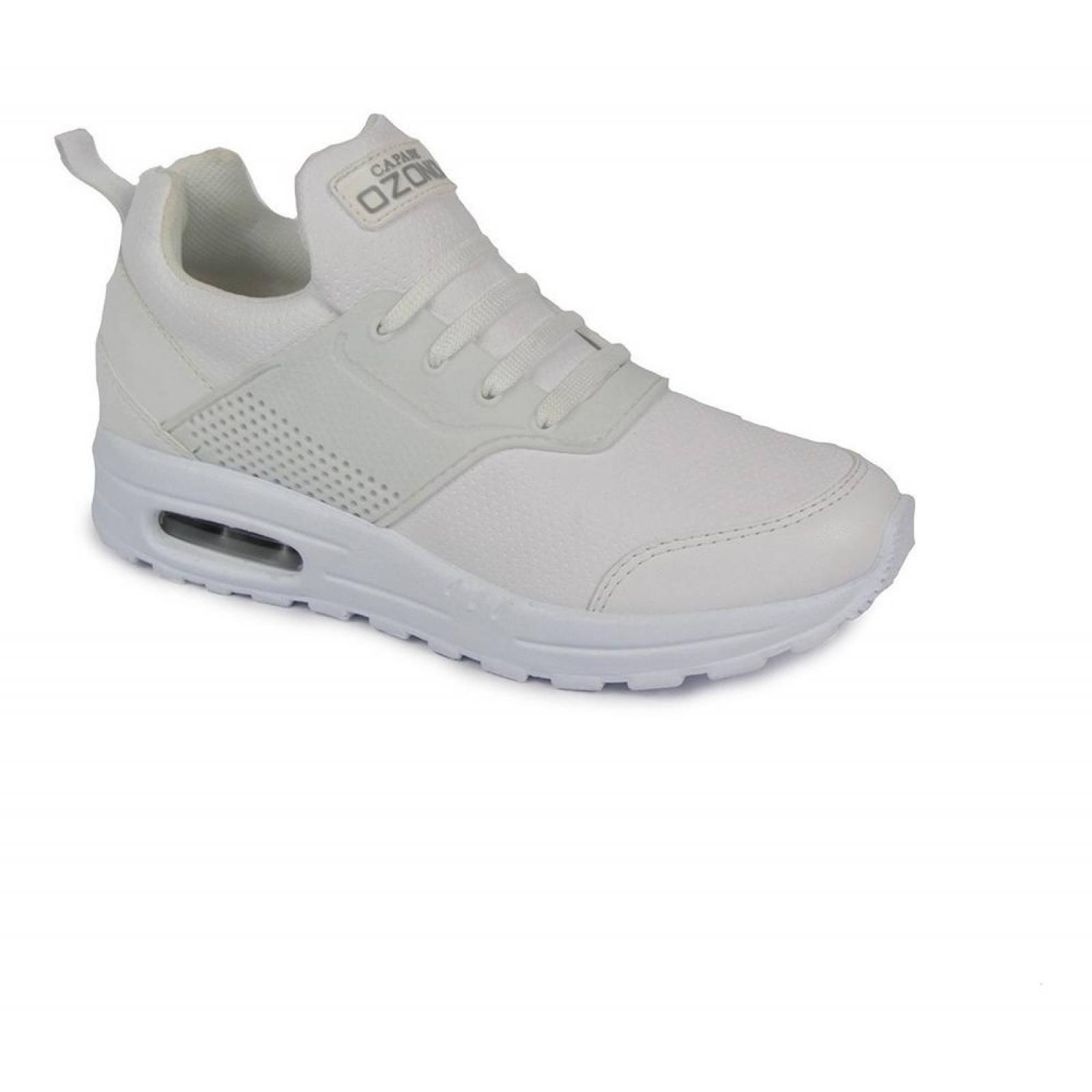 Tenis Dama Mujer Tipo Piel Blancos Urbano Cómodos 