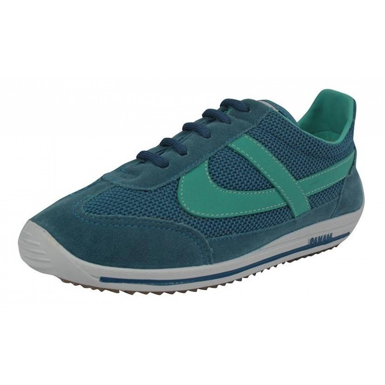 Tenis Dama Mujer Panam Clásico Textil Azul Casuales 