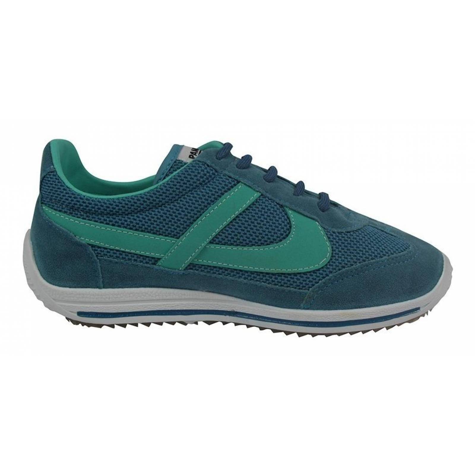 Tenis Dama Mujer Panam Clásico Textil Azul Casuales 