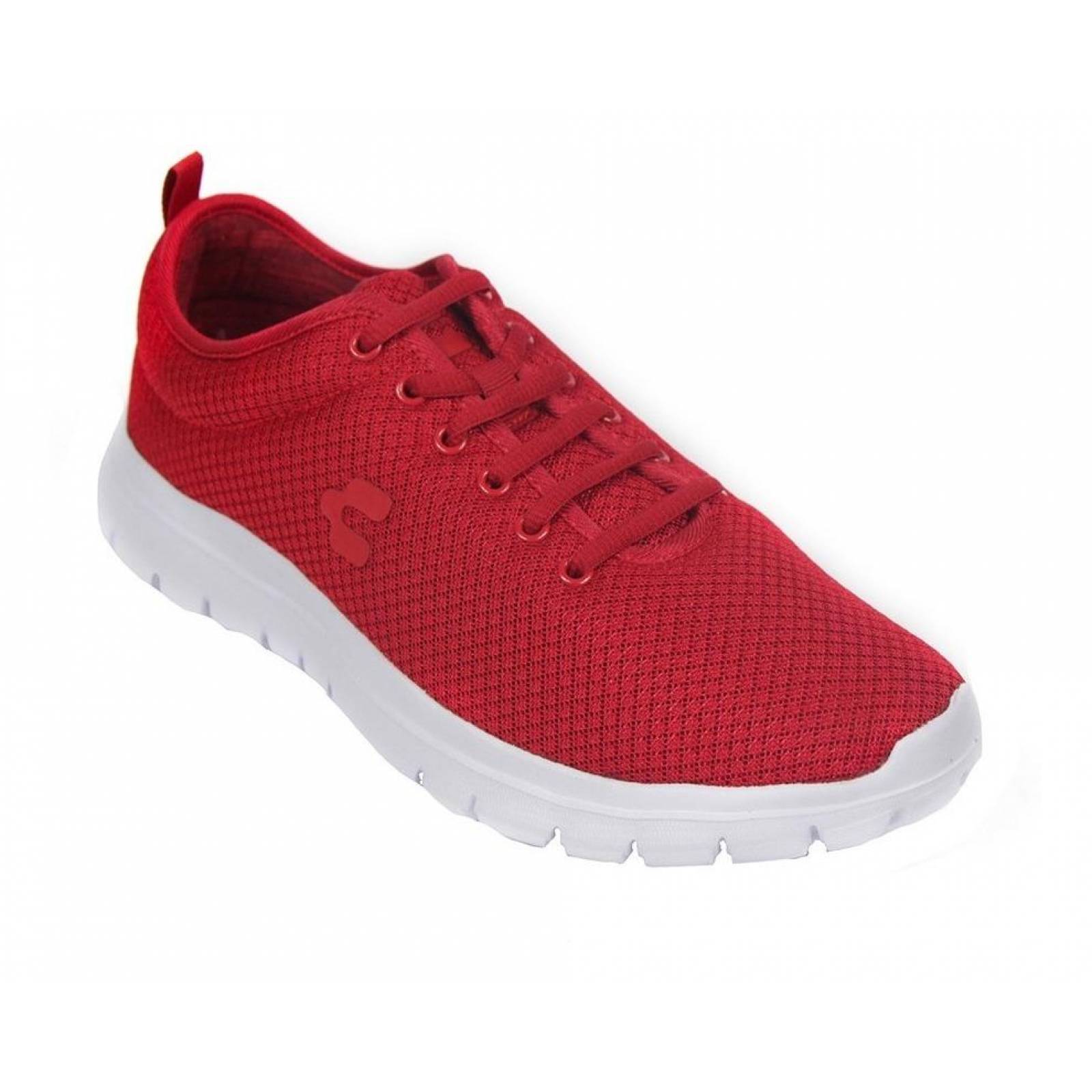 Tenis Hombre Caballero Textil Rojo Charly Deportivo Cómodo