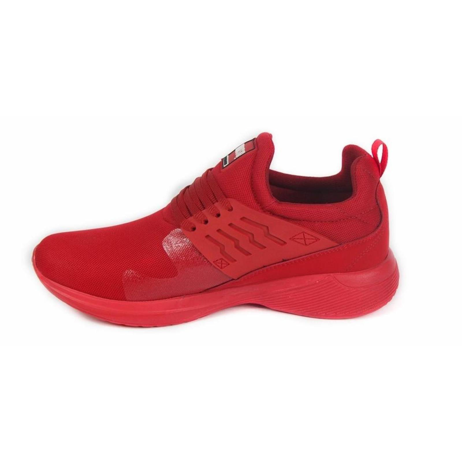 Tenis Hombre Caballero What's Up Textil Rojo Urbano