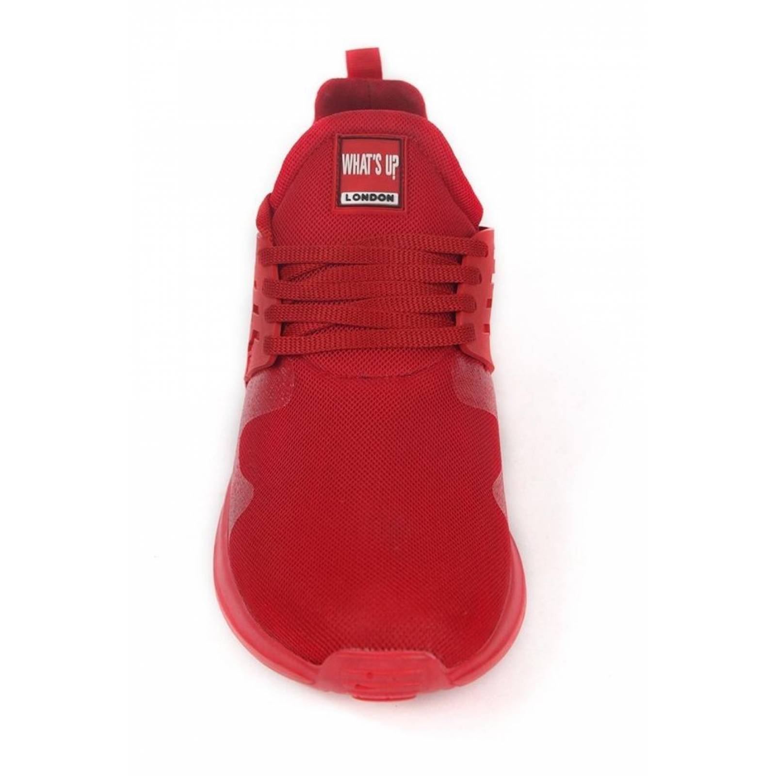 Tenis Hombre Caballero What's Up Textil Rojo Urbano