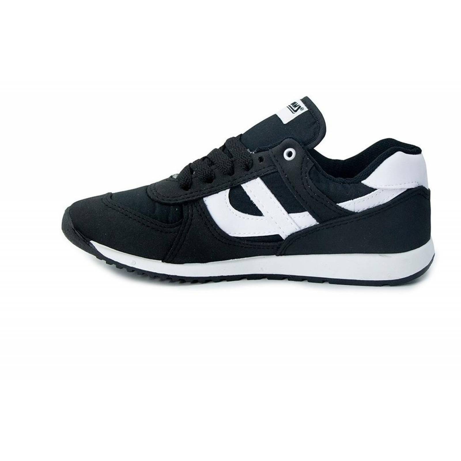 Tenis Panam Hombre Caballero Textil Negro Casual 