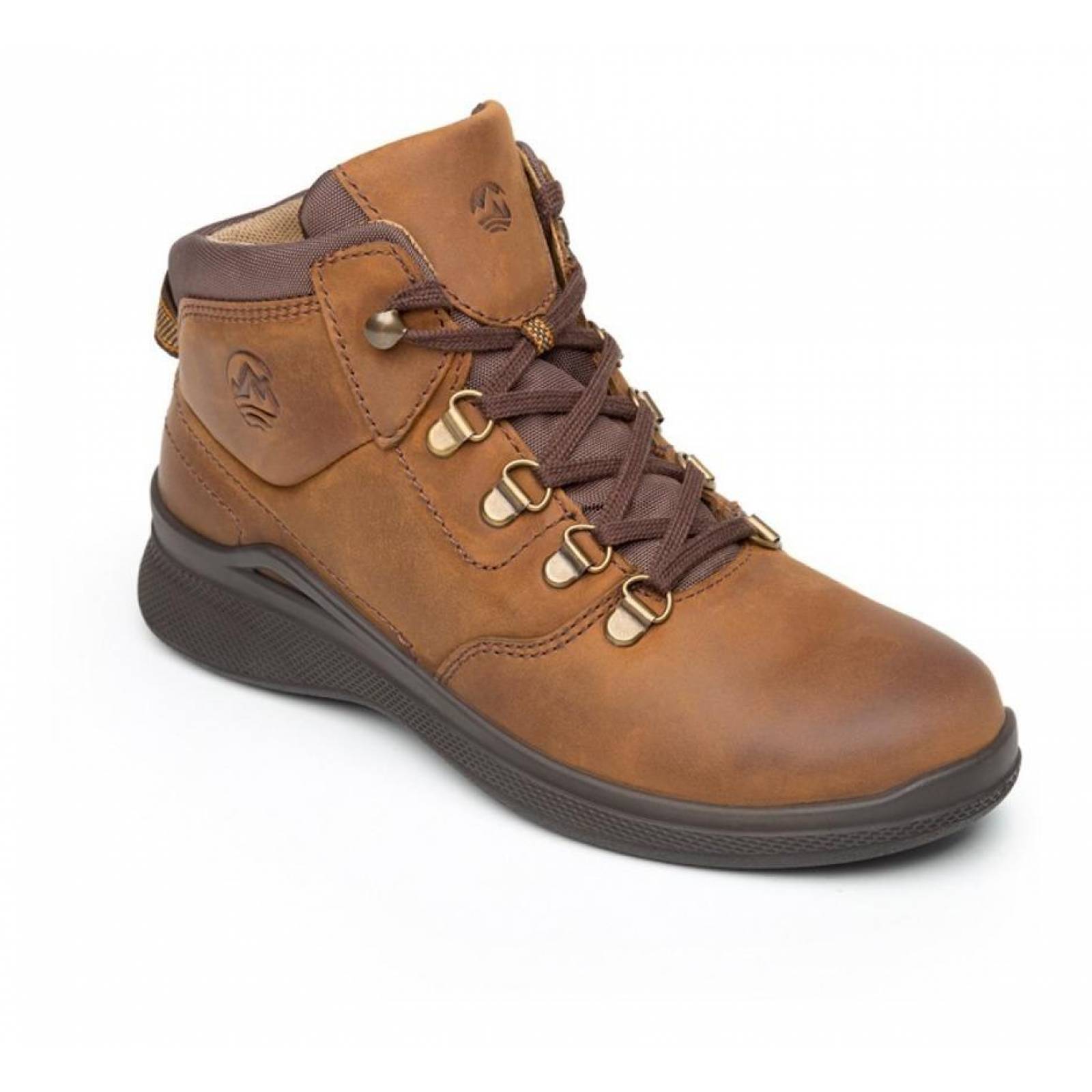 Botines Dama Mujer Flexi Piel Café Casuales Cómodos 