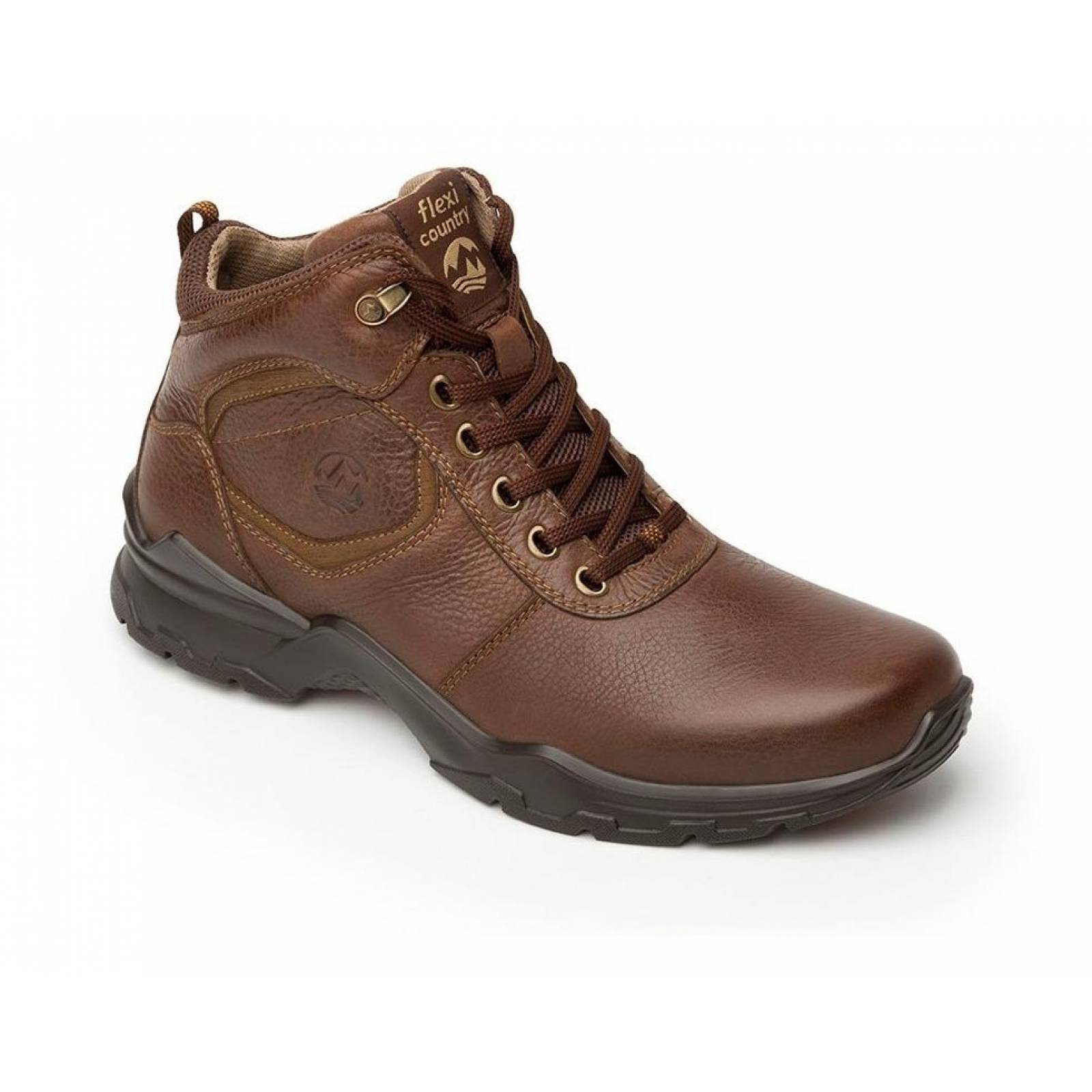 Botines Hombre Caballero Flexi Piel Chocolate Casuales