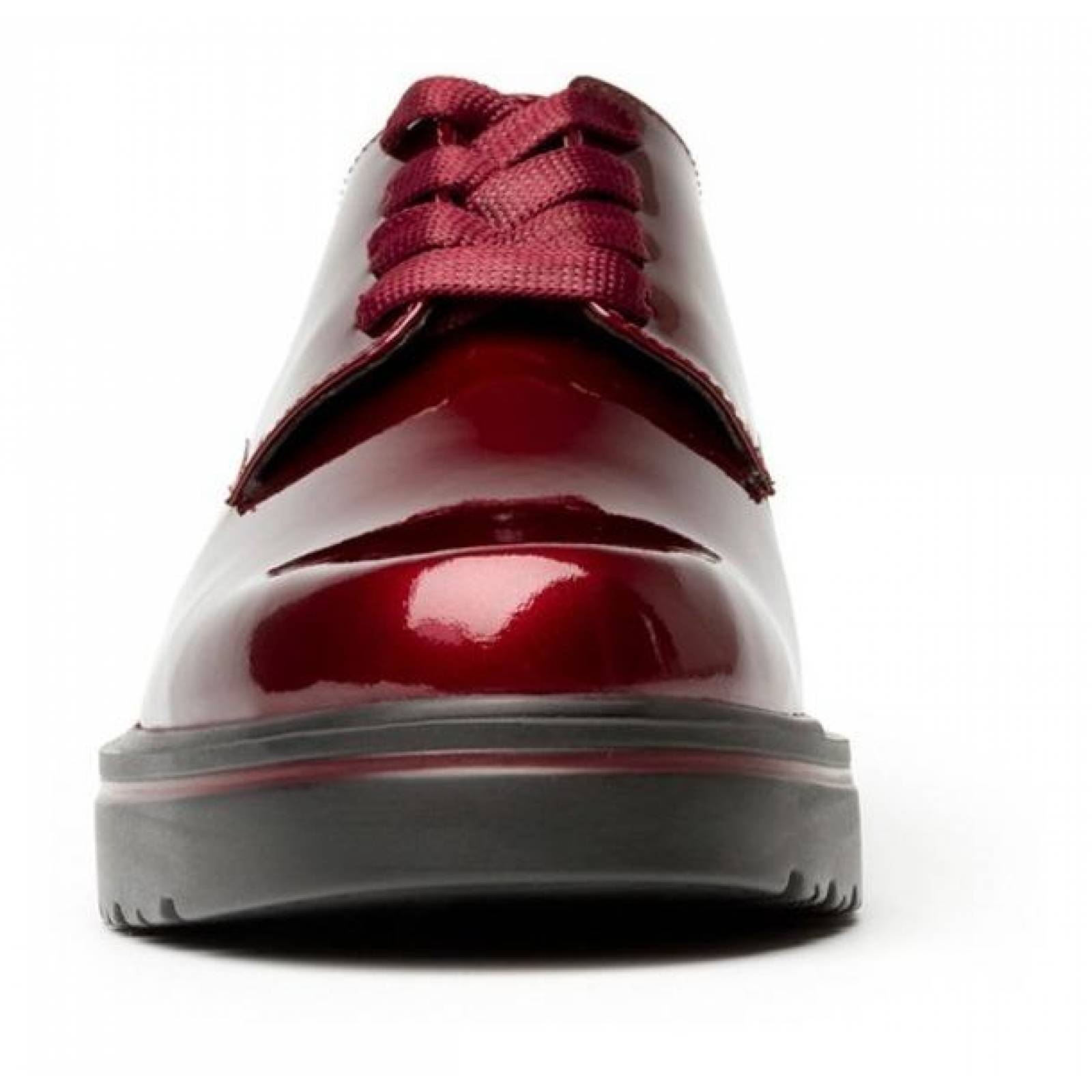 Zapatos Dama Mujer Flexi Charol Vino Casuales Cómodos
