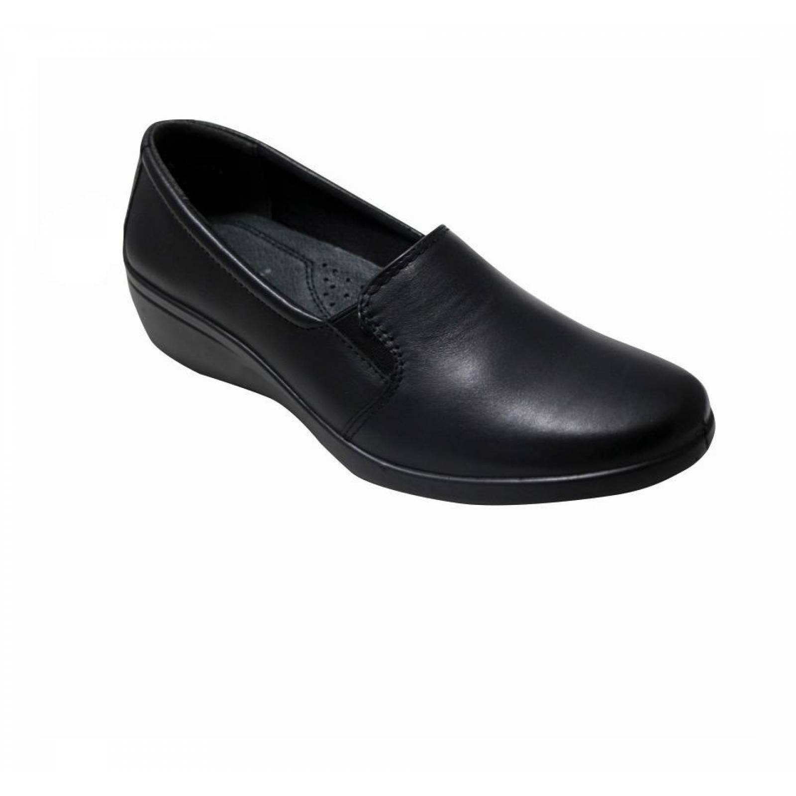 Zapatos Dama Mujer Flexi Piel Negro Confort Casuales 