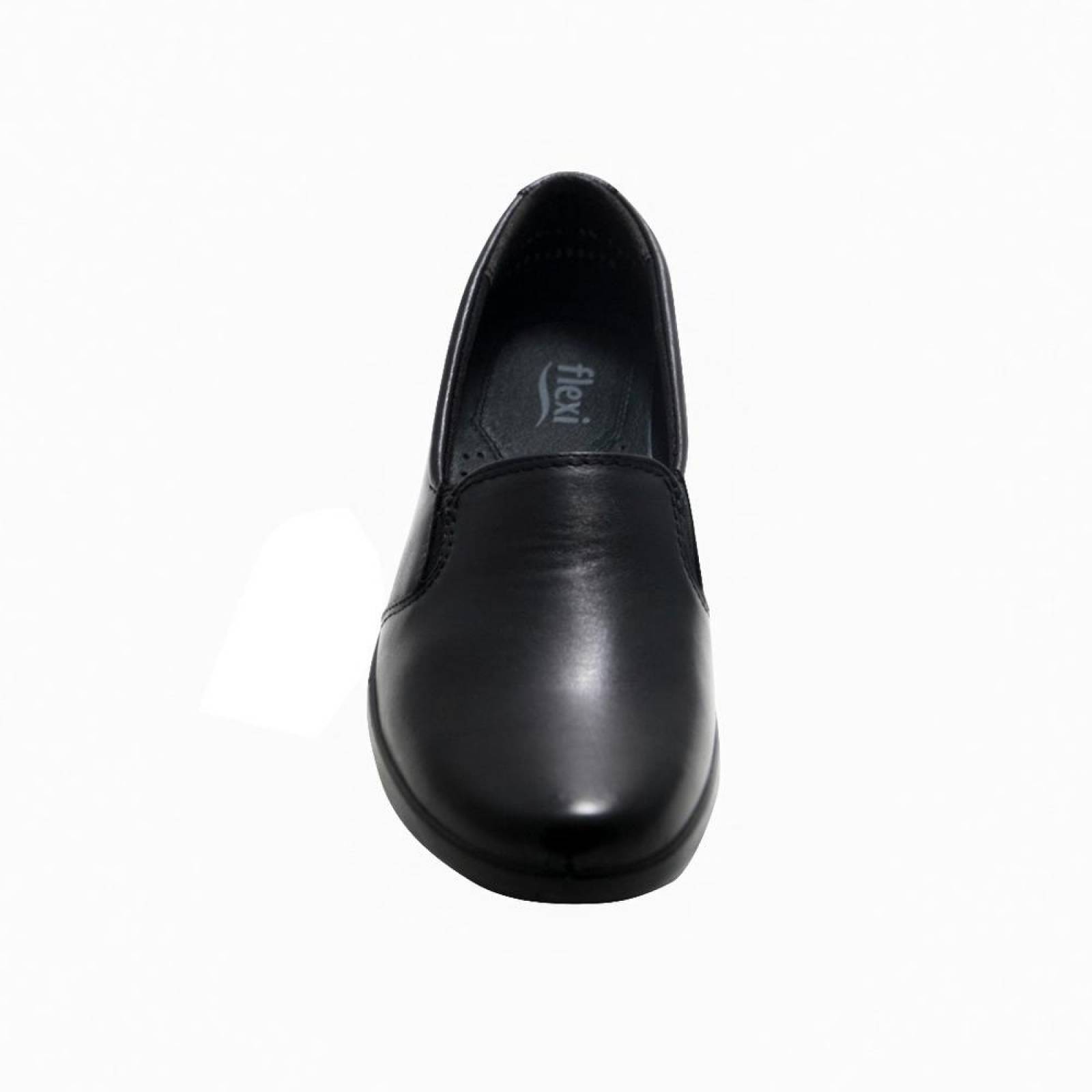 Zapatos Dama Mujer Flexi Piel Negro Confort Casuales 