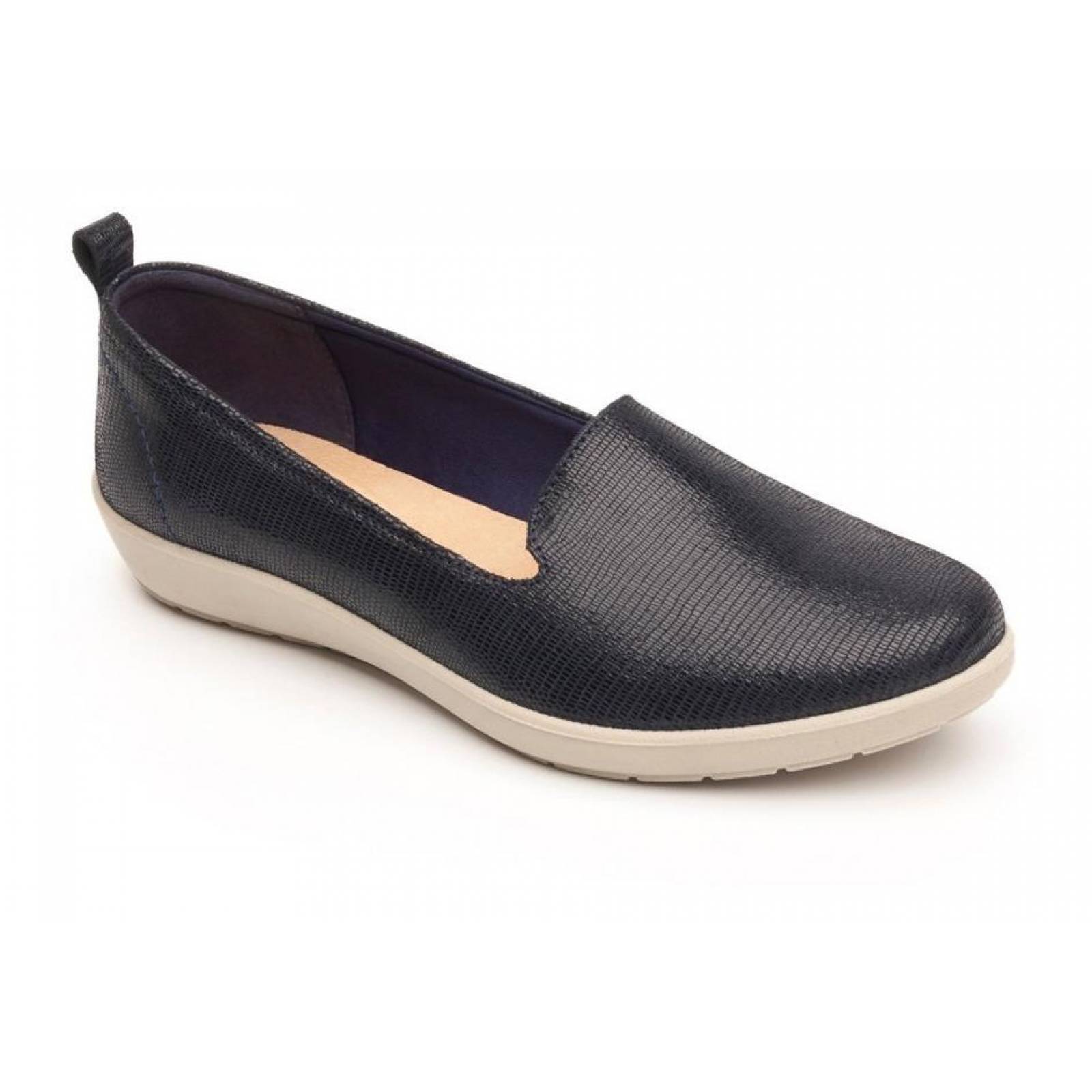 Zapatos Dama Mujer Flexi Piel Azul Flat Casual Cómodo 