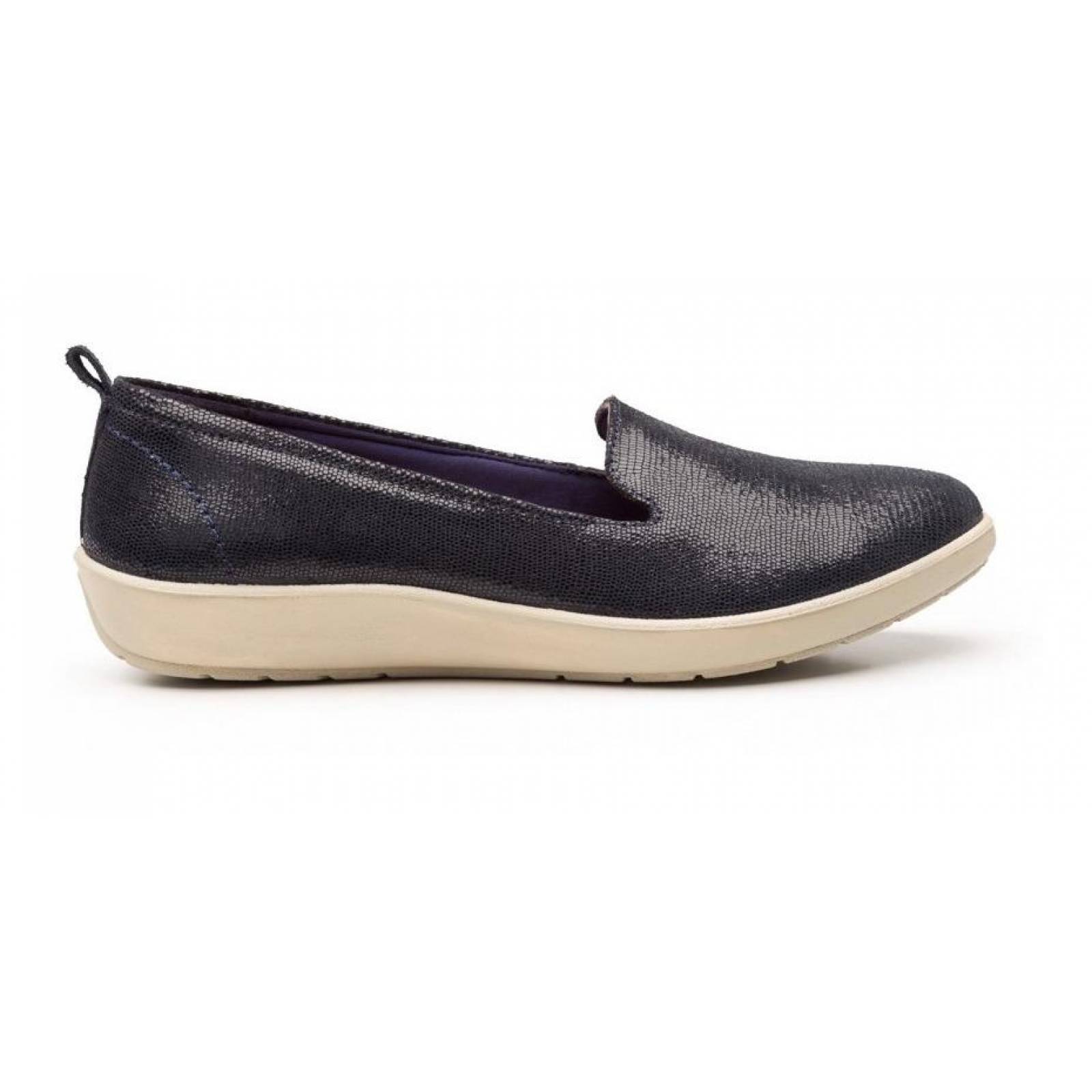 Zapatos Dama Mujer Flexi Piel Azul Flat Casual Cómodo 