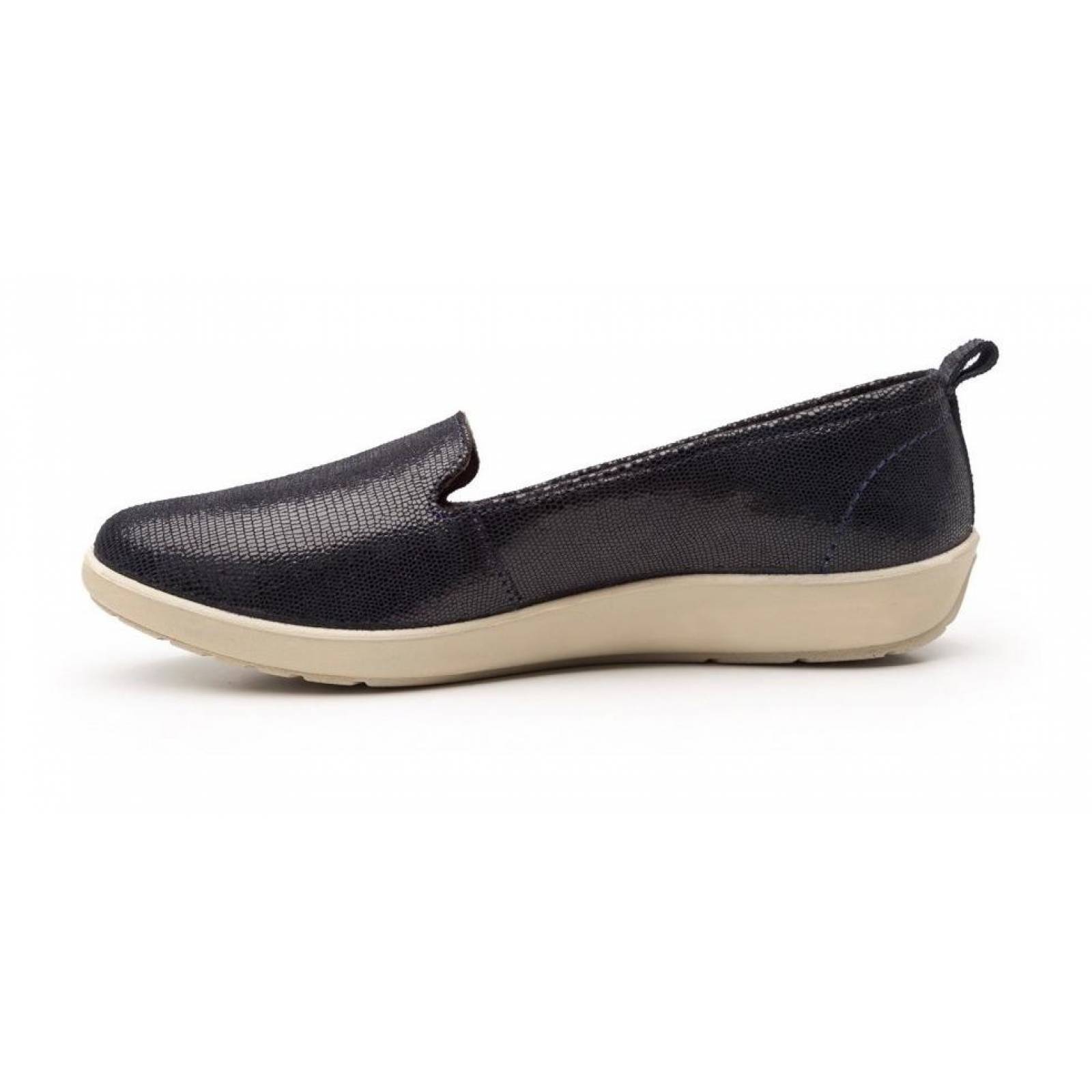 Zapatos Dama Mujer Flexi Piel Azul Flat Casual Cómodo 