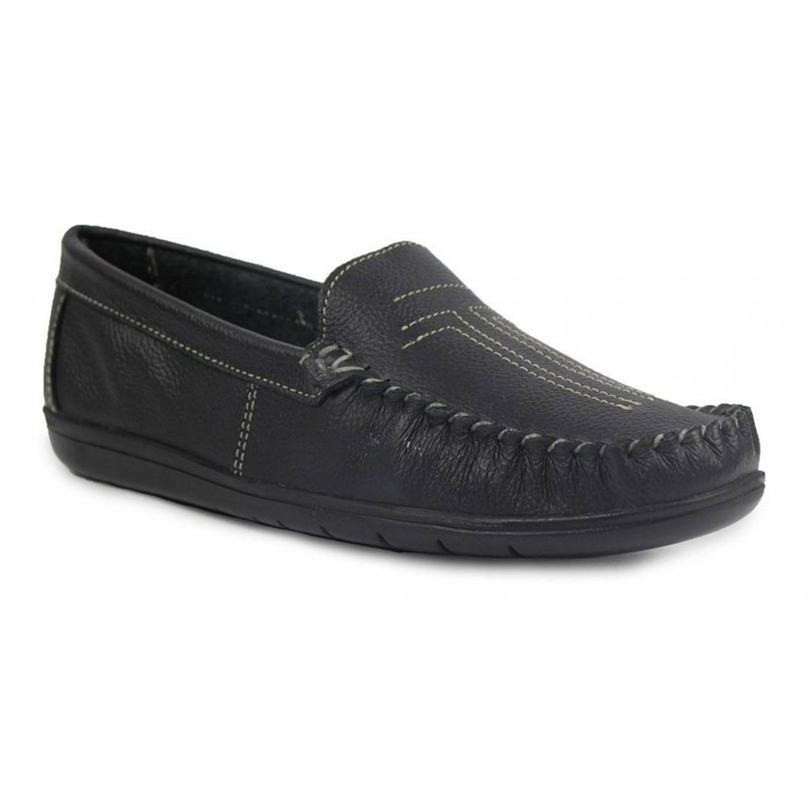 Zapatos Dama Mujer Confort Duo 2x1 Piel Hueso Negro Casual 