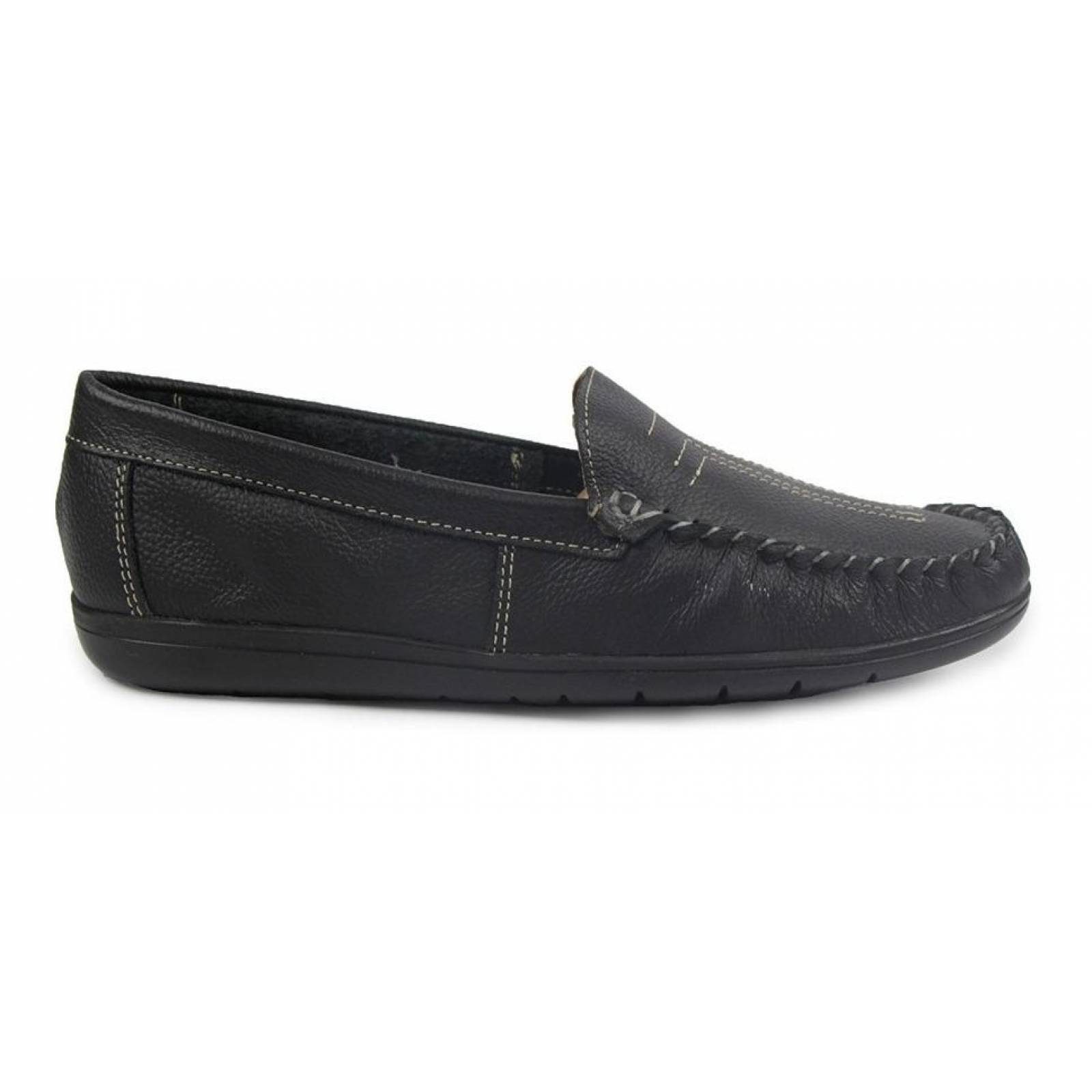 Zapatos Dama Mujer Confort Duo 2x1 Piel Hueso Negro Casual 