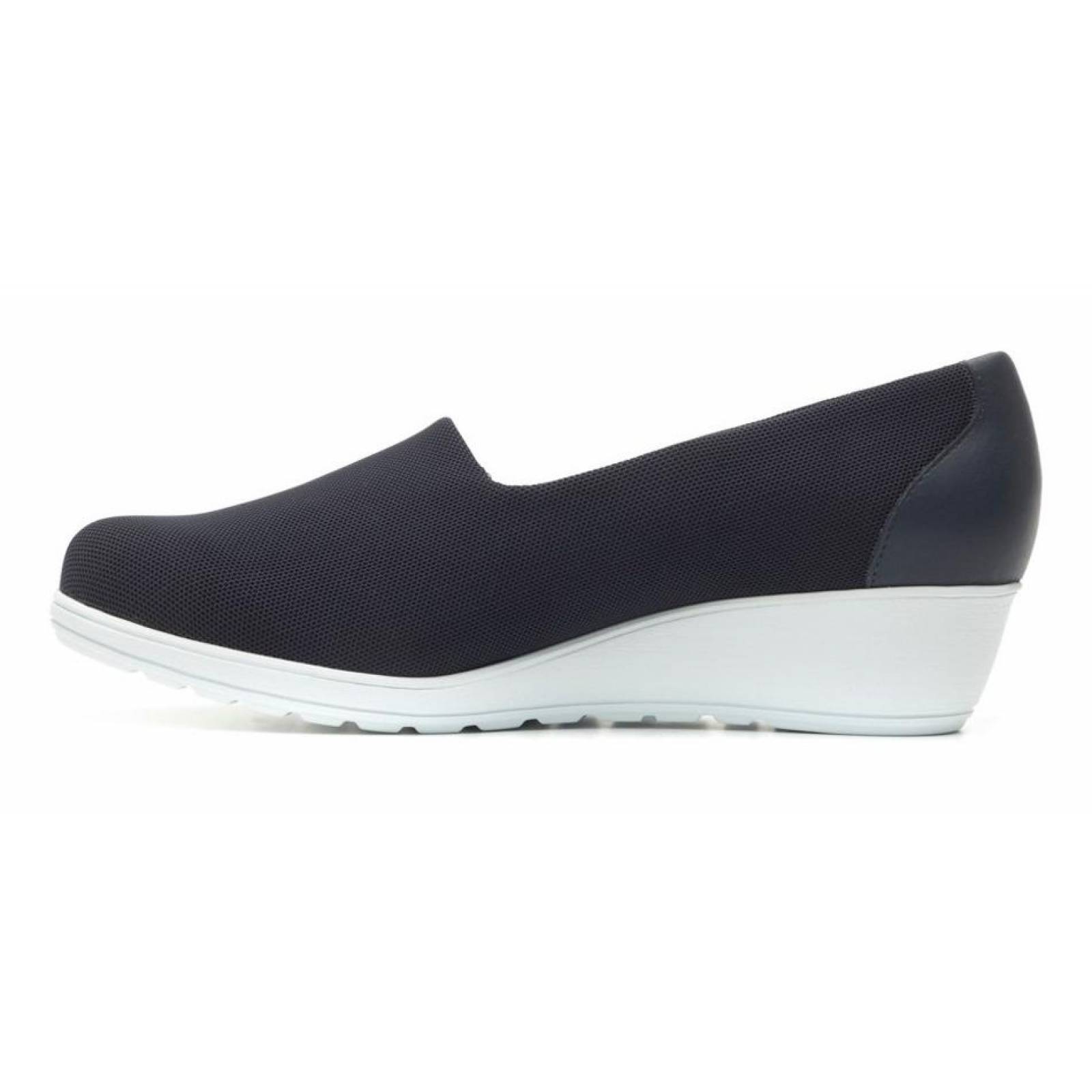 Zapato Dama Mujer Casual Flexi Textil Azul Plataforma 