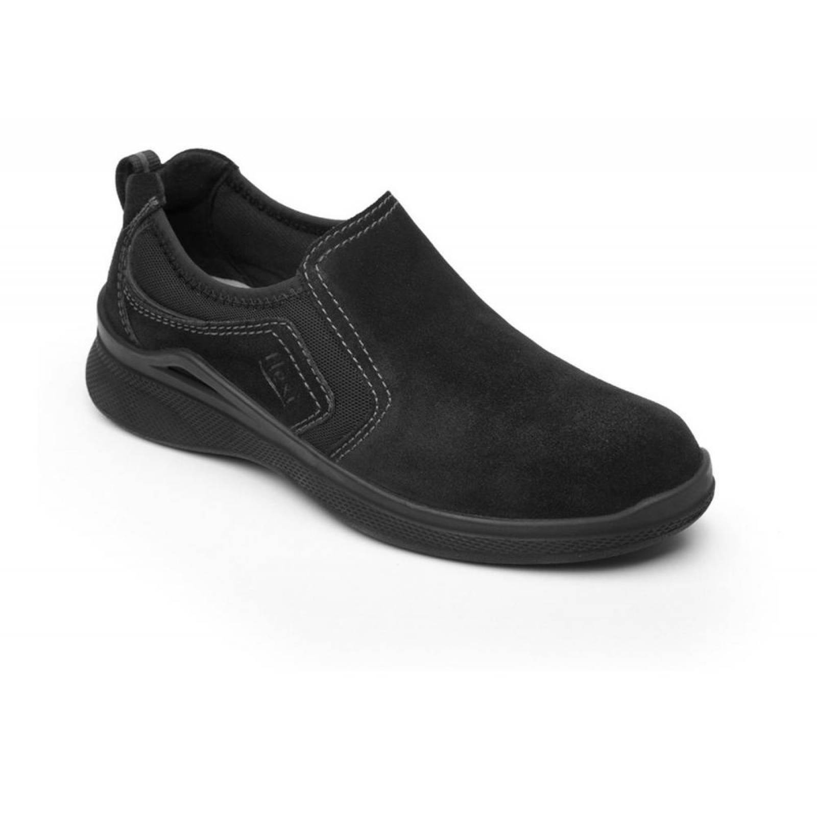 Zapato Dama Mujer Flexi Confort Negro Gamuza Casual Cómodo 