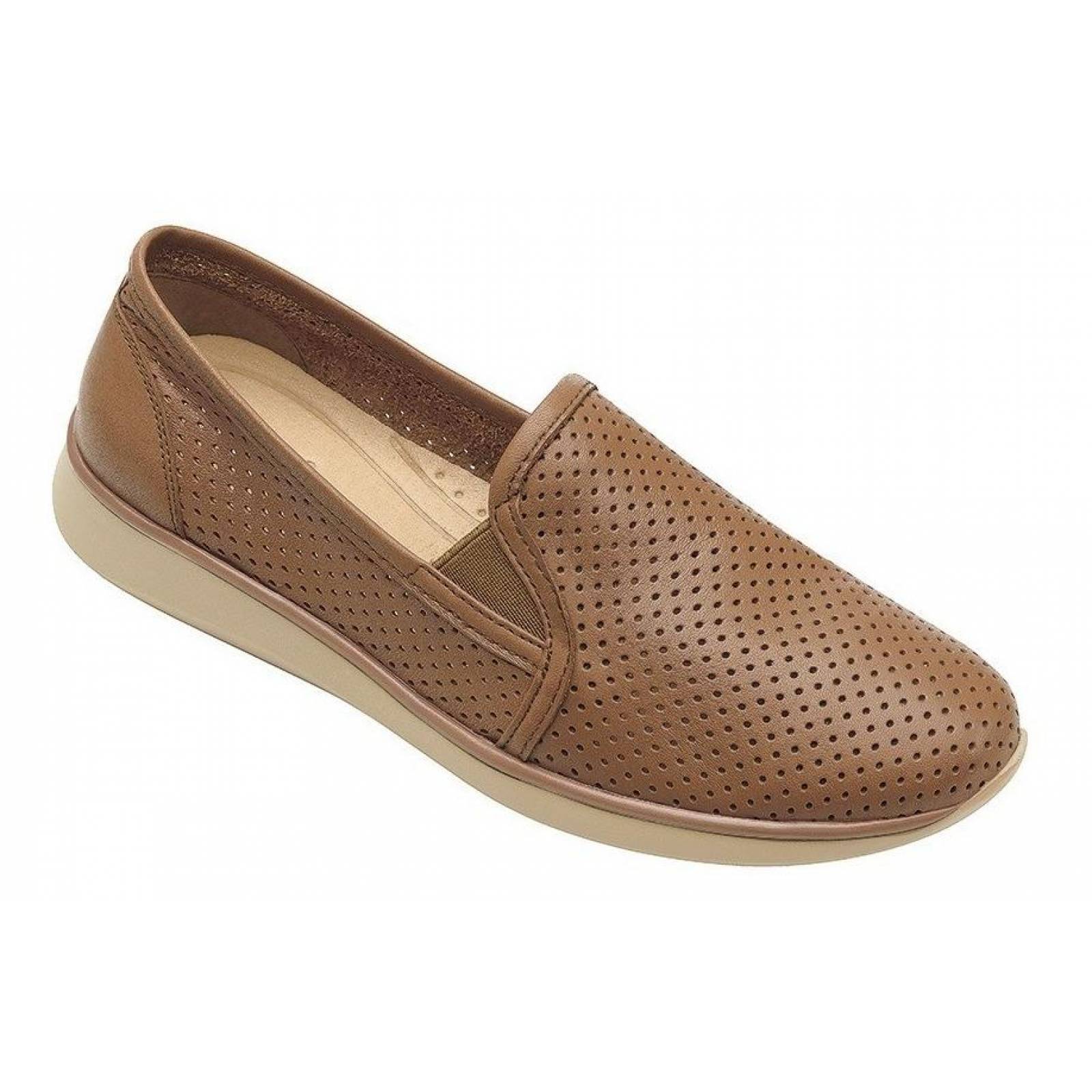 Calzado Dama Mujer Zapato Casual Flexi Piel Miel Comodo 