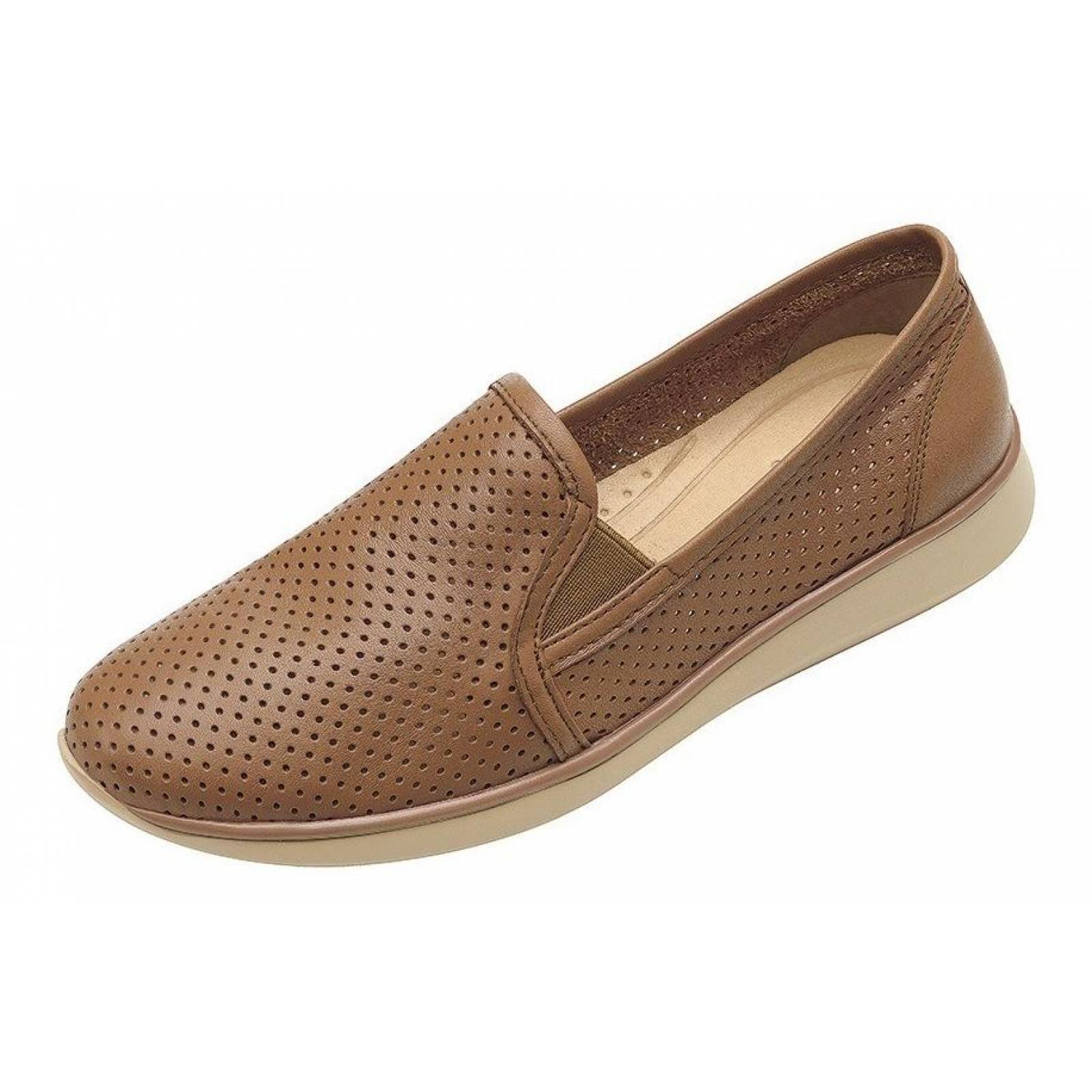 Calzado Dama Mujer Zapato Casual Flexi Piel Miel Comodo 