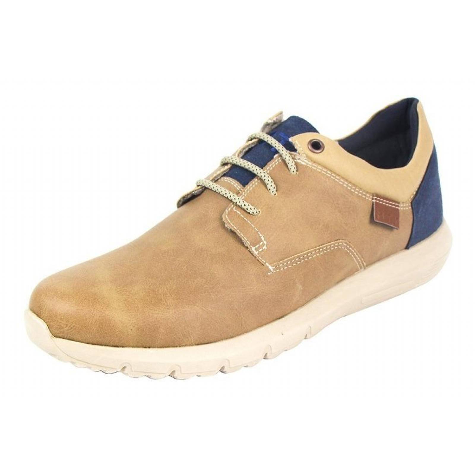 Zapato Hombre Caballero Tipo Piel Beige Casual Cómodo 